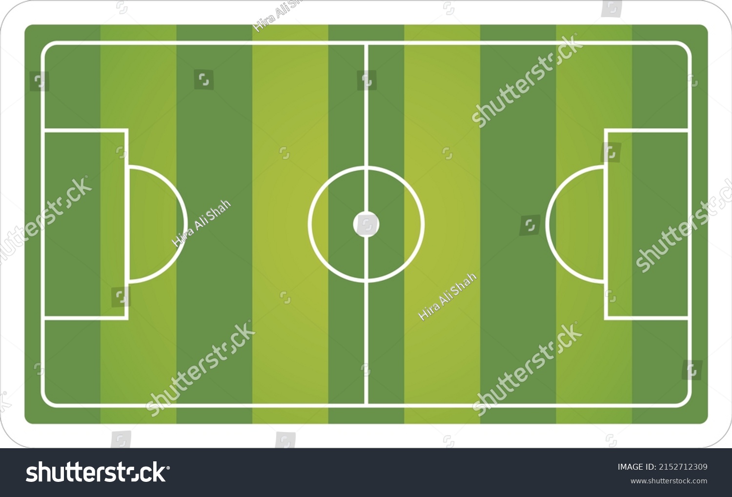 Top View Soccer Field Football Pitch Stock Vector (royalty Free 