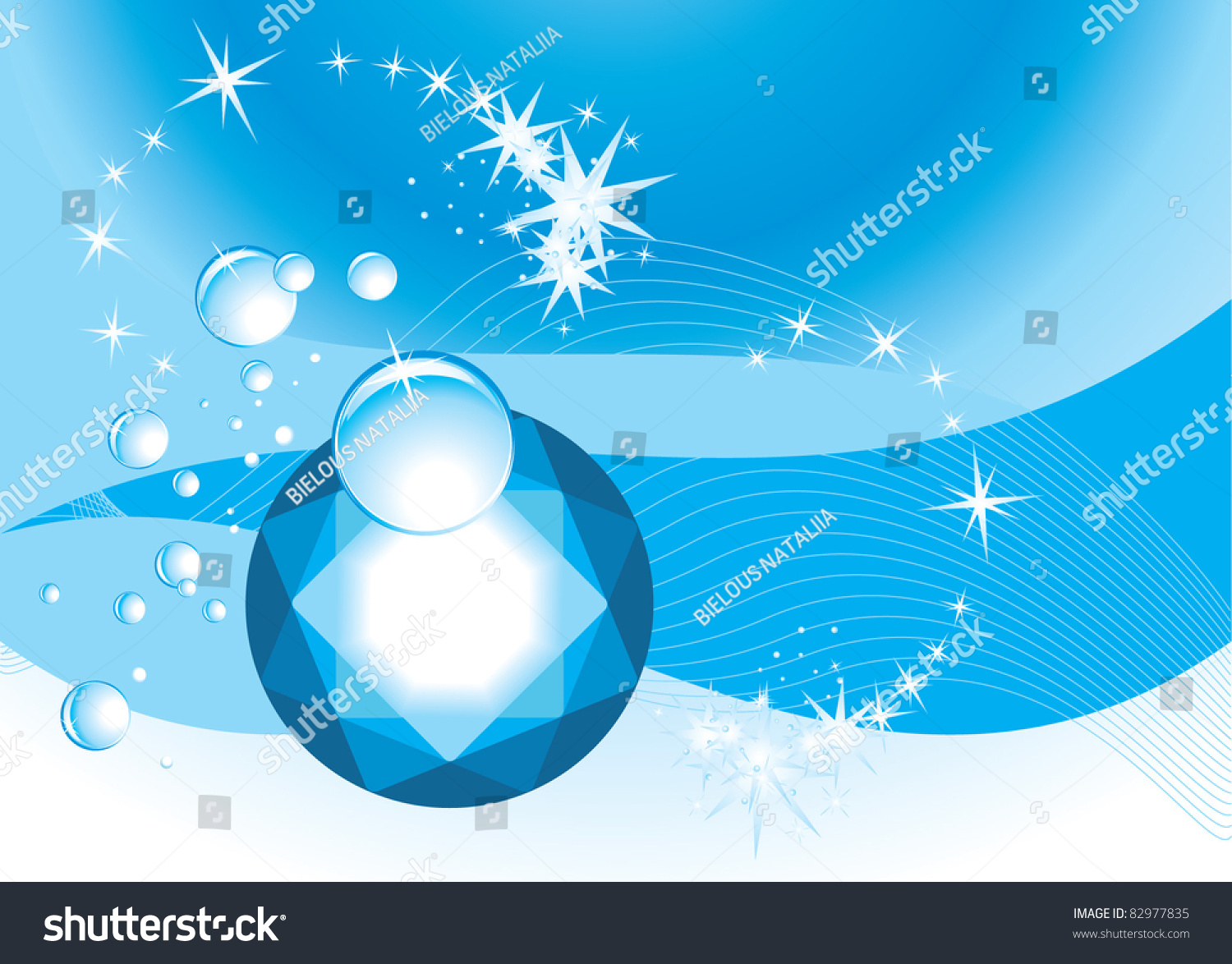 SVG of Topaz on the abstract blue background. Vector svg