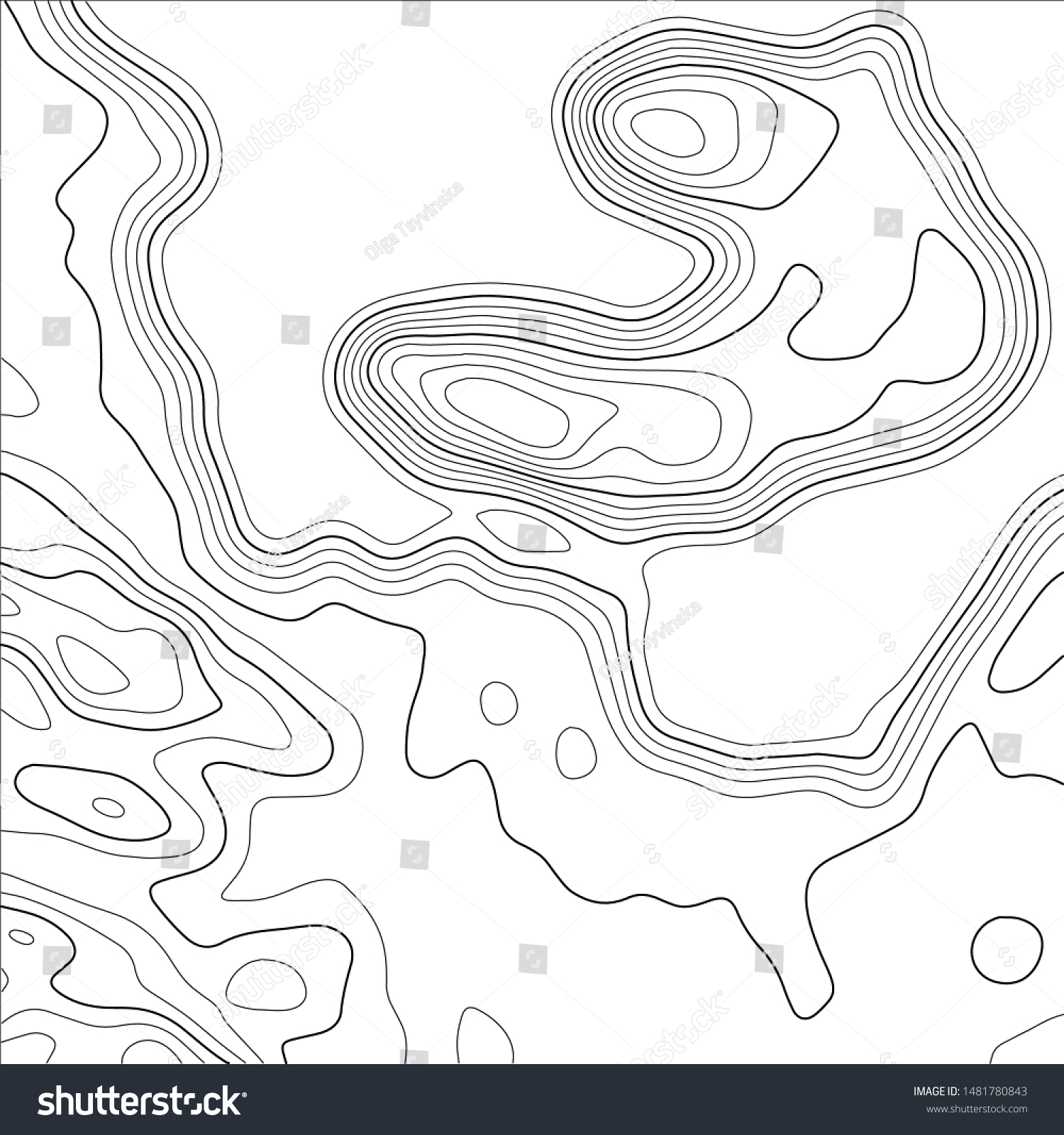 Topographic Map Background Grid Map Abstract Stock Vector (Royalty Free ...