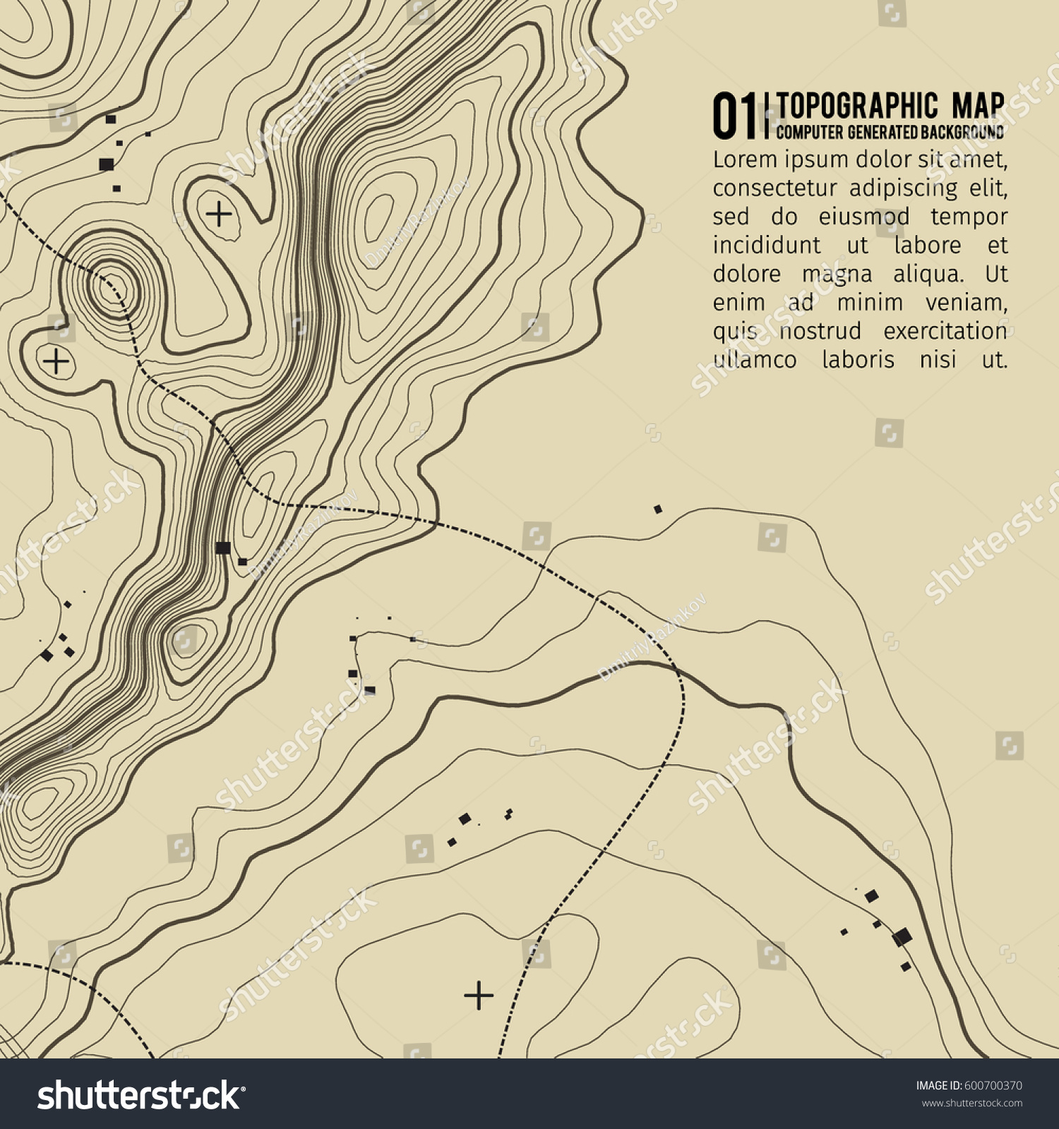 SVG of Topographic map background with space for copy .  Line topography map contour background , geographic grid abstract vector illustration . Mountain hiking trail over terrain . svg