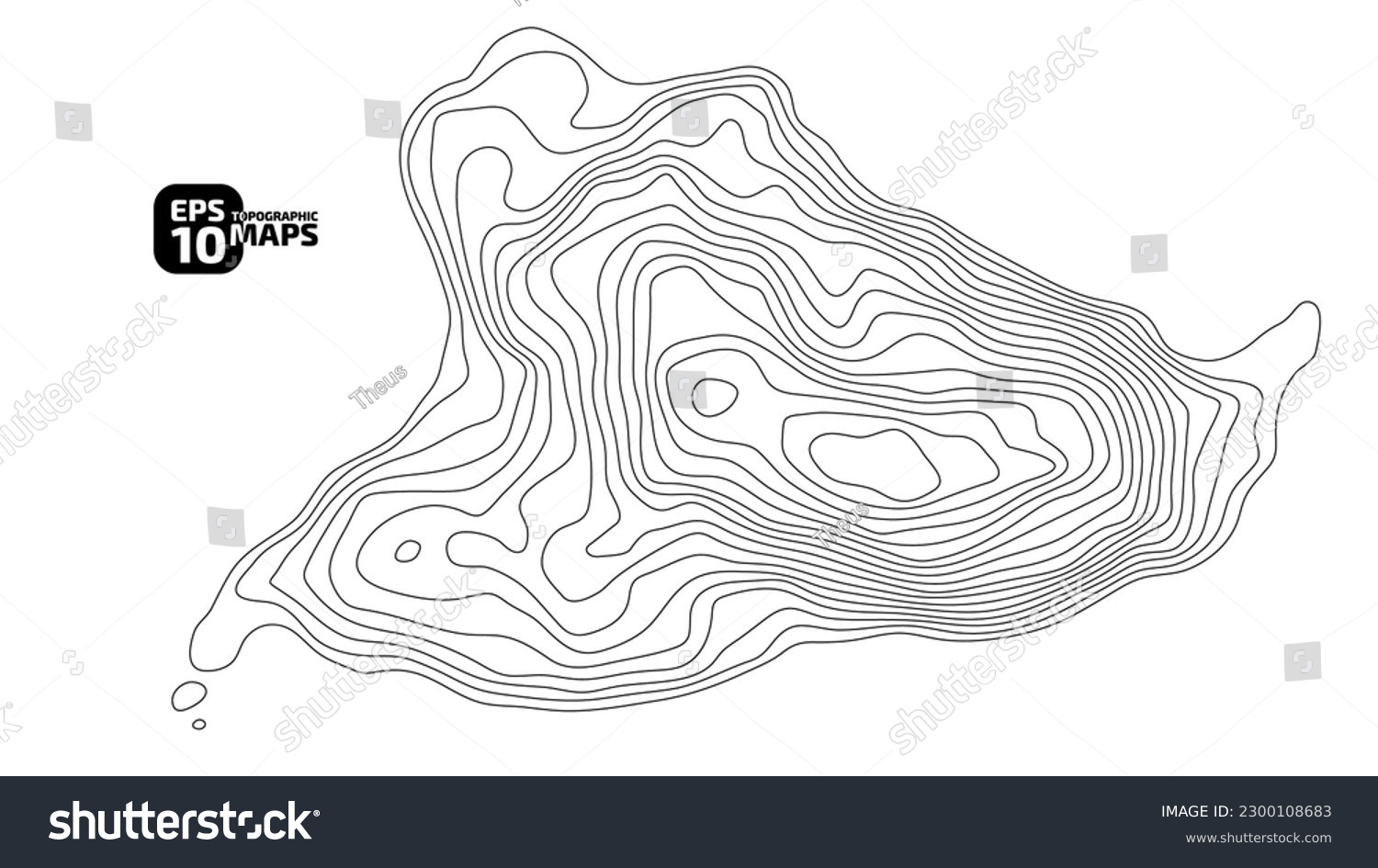 SVG of Topographic map in black and white. Geographic topography of mountains in vector illustration. The texture of the topographic image. Ground map of the area. Lines of graphic contour of height. Island svg