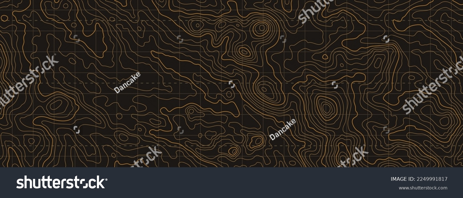 SVG of Topographic map patterns, dark topography line map. Outdoor vector background, editable stroke svg