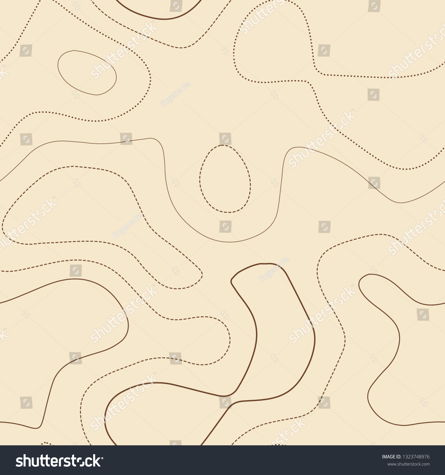 Topographic Map Seamless Design Vibrant Tileable: vector de stock ...