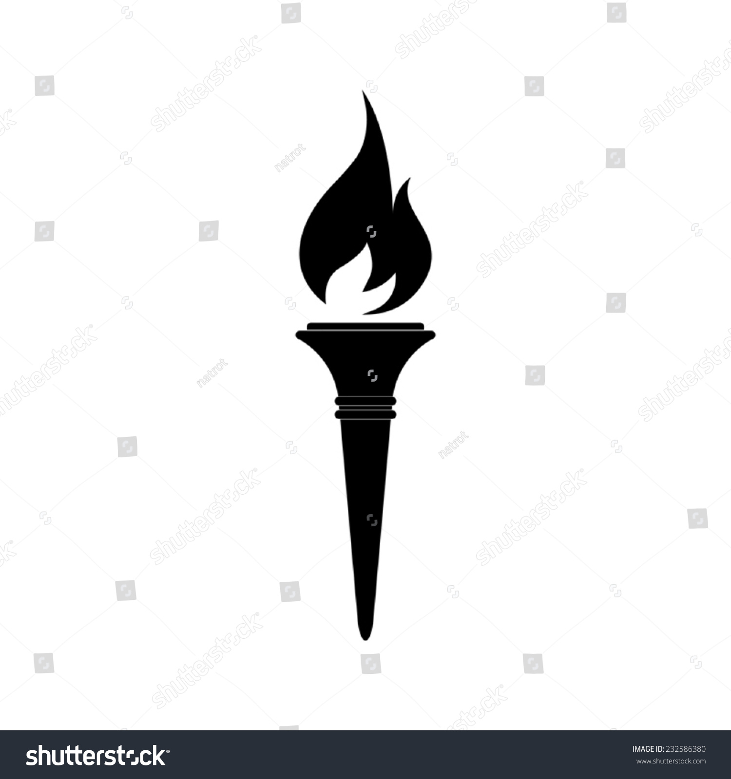Torch Icon - Vector - 232586380 : Shutterstock