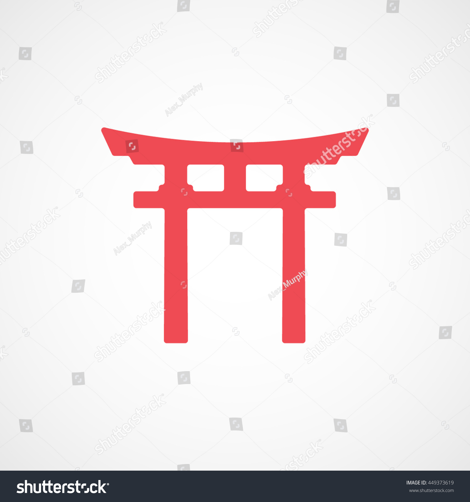 Torii Gate Leading Itsukushima Shrine Red Stock Vector (Royalty Free ...