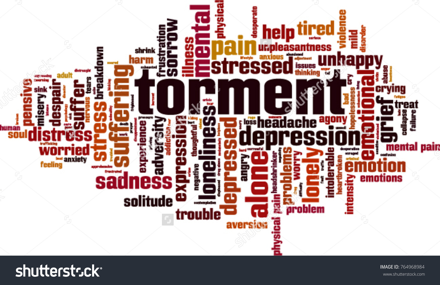 Torment Word Cloud Concept Vector Illustration: เวกเตอร์สต็อก (ปลอดค่า ...
