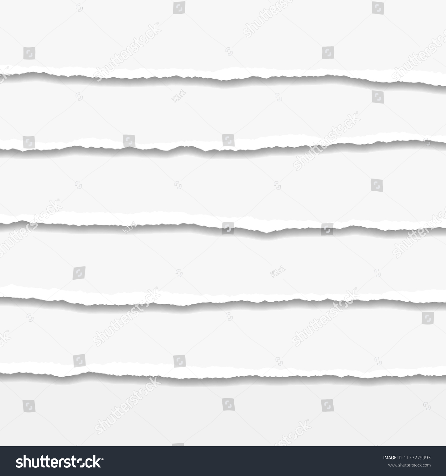 Torn Ripped Paper Edge Vector Illustration Stock Vector Royalty Free