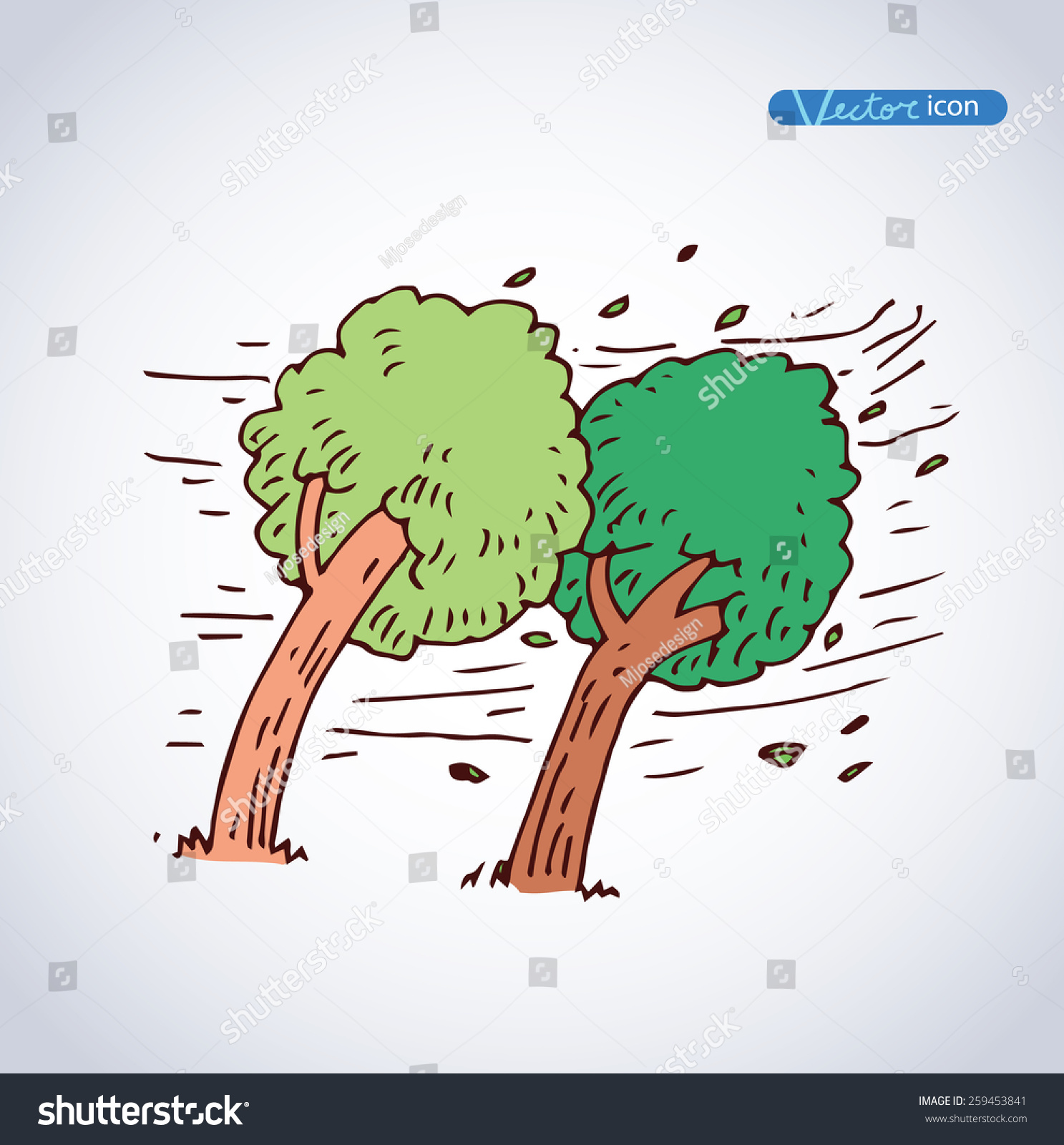 Tornado Trees Vector Icon Weather Icons Stock Vector (Royalty Free ...