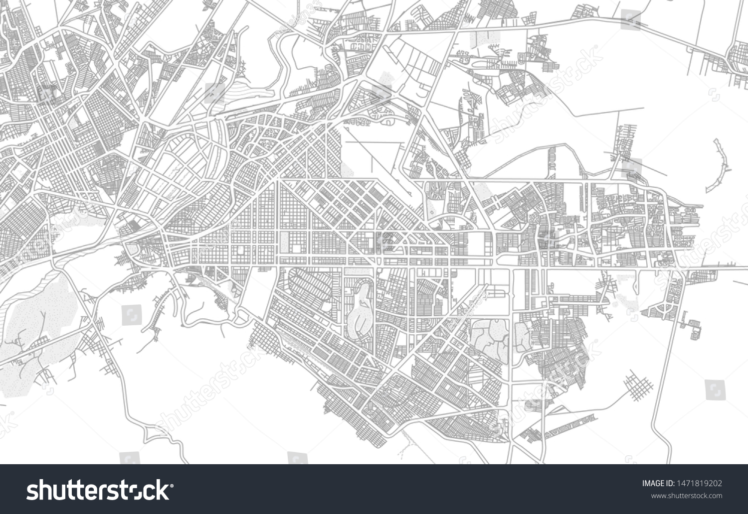 Coahuila Mexico Bright Outlined Vector Map Stock Vector Royalty