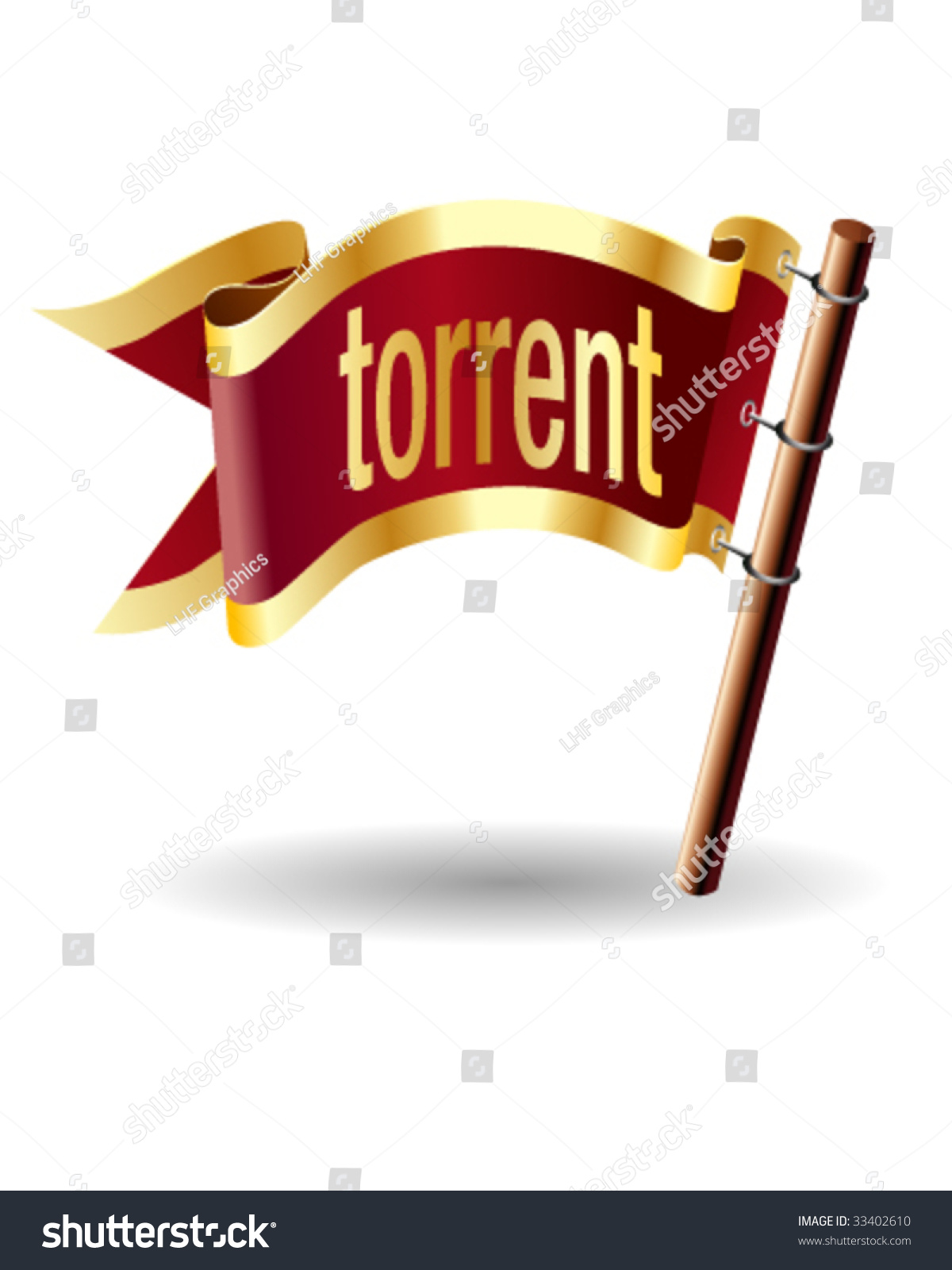 Torrent Computer File Extension Icon On Stock Vector Royalty Free