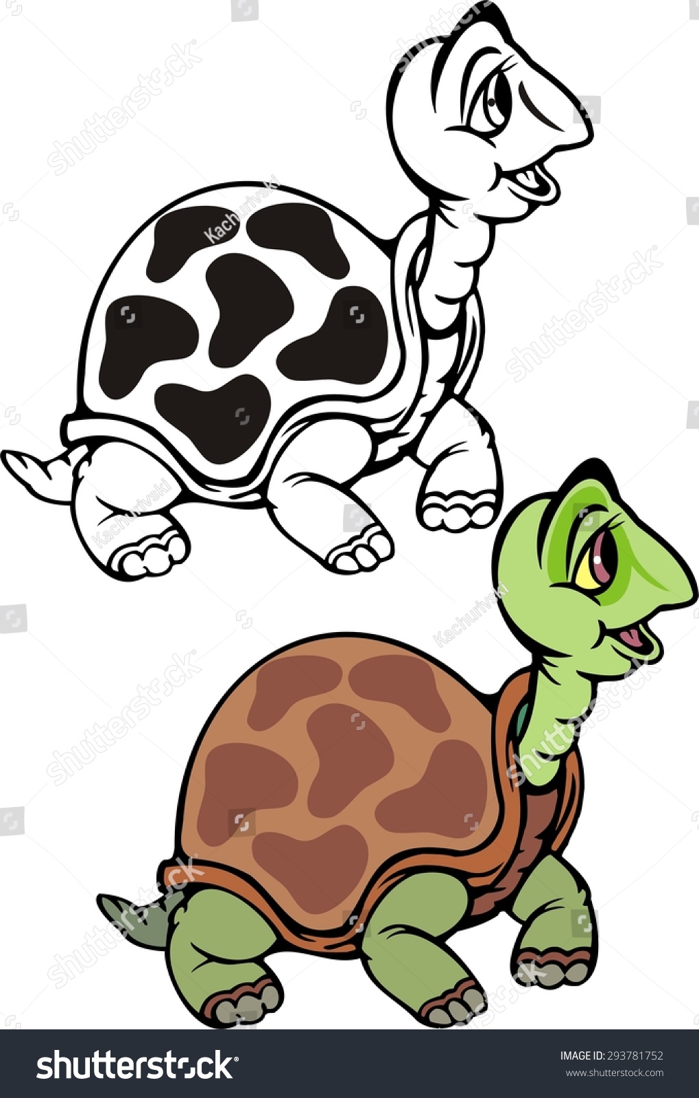 Tortoise Cartoons Stock Vector (Royalty Free) 293781752 | Shutterstock