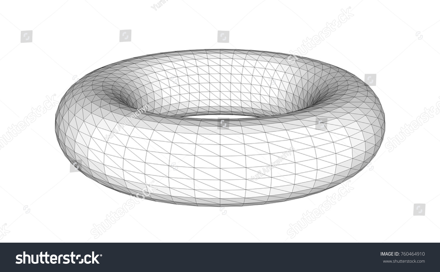 Torus 3d Geometry Vector Stock Vector (Royalty Free) 760464910