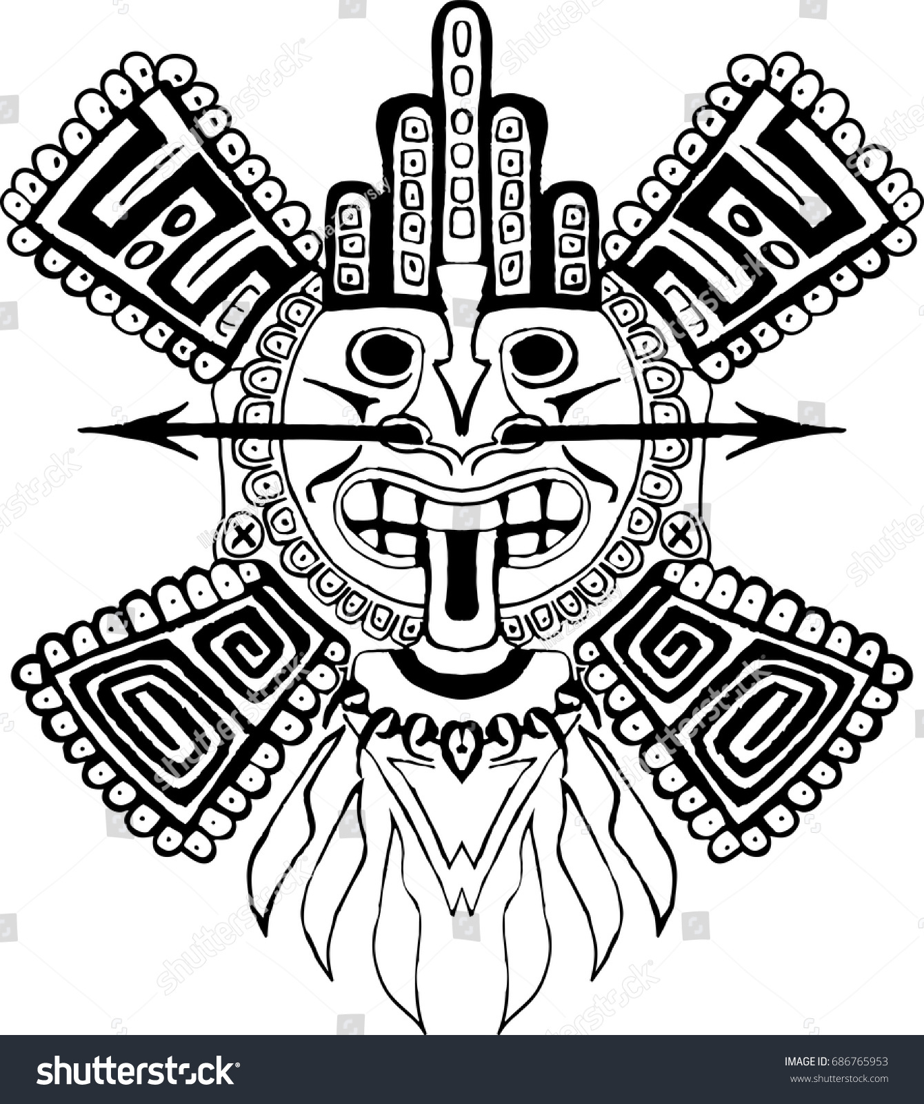 Totem Logo Stock Vector (Royalty Free) 686765953