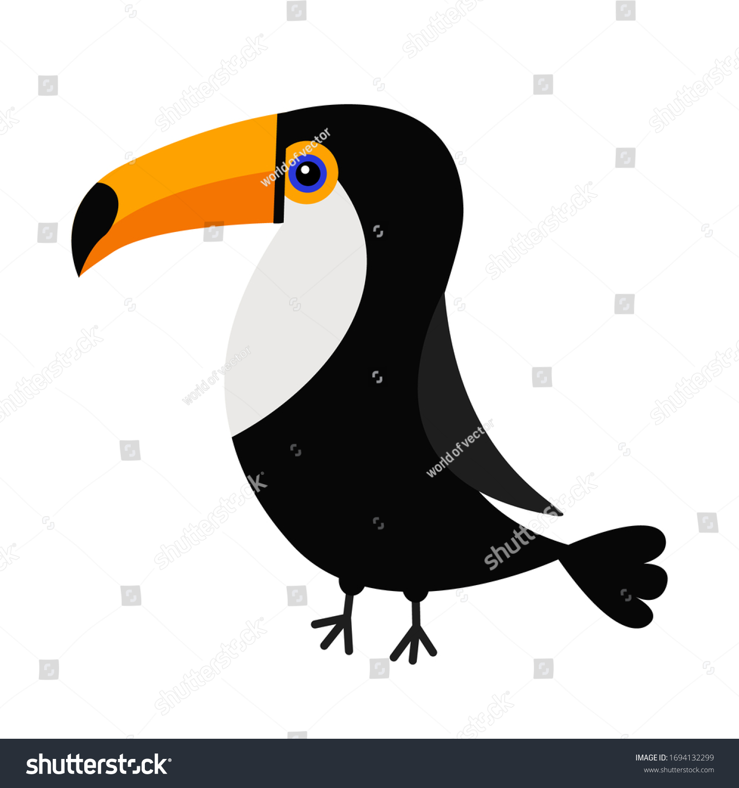 Toucan Toco Grande Icone De Bec Image Vectorielle De Stock Libre De Droits