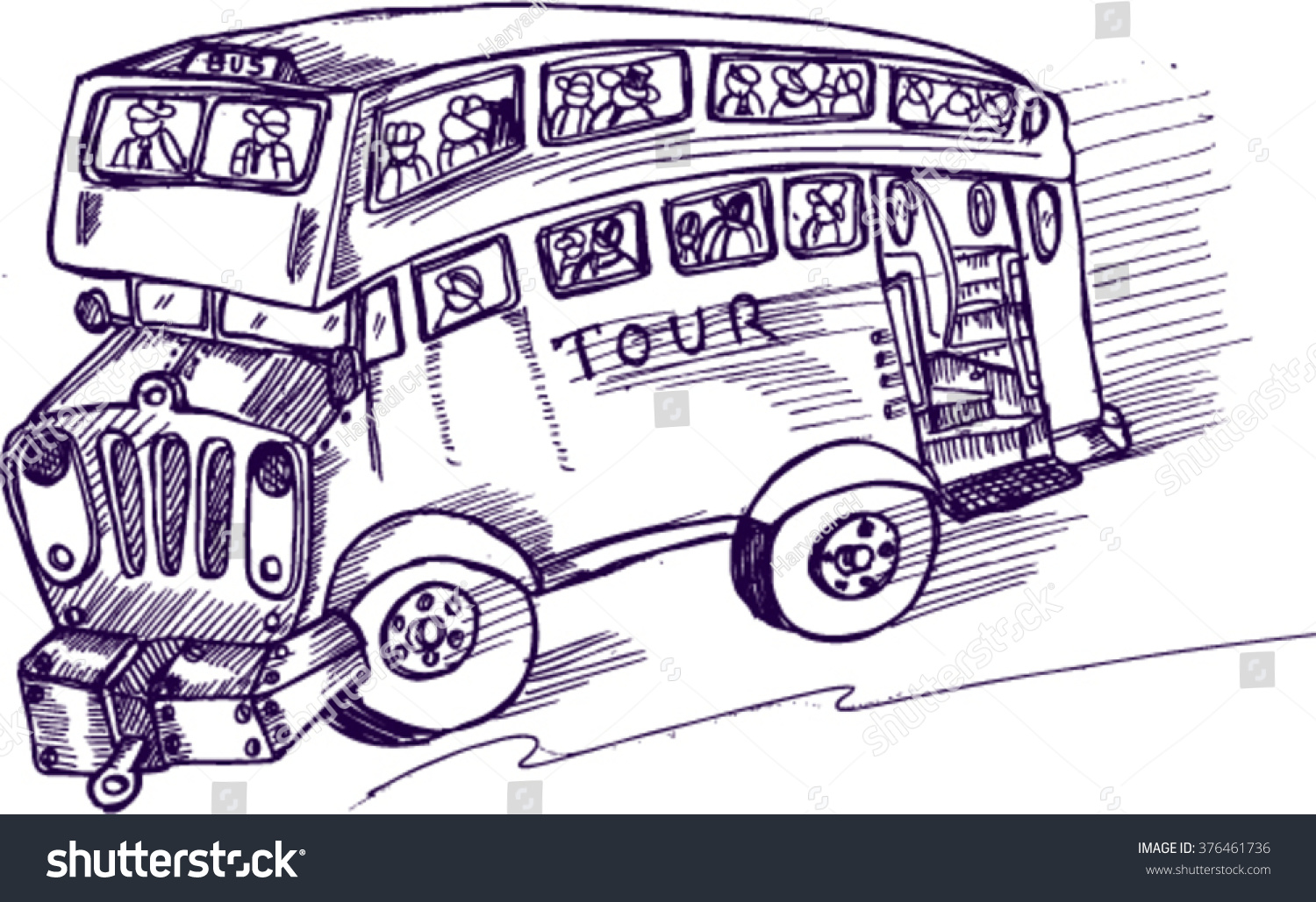 Tour Bus Sketch 376461736