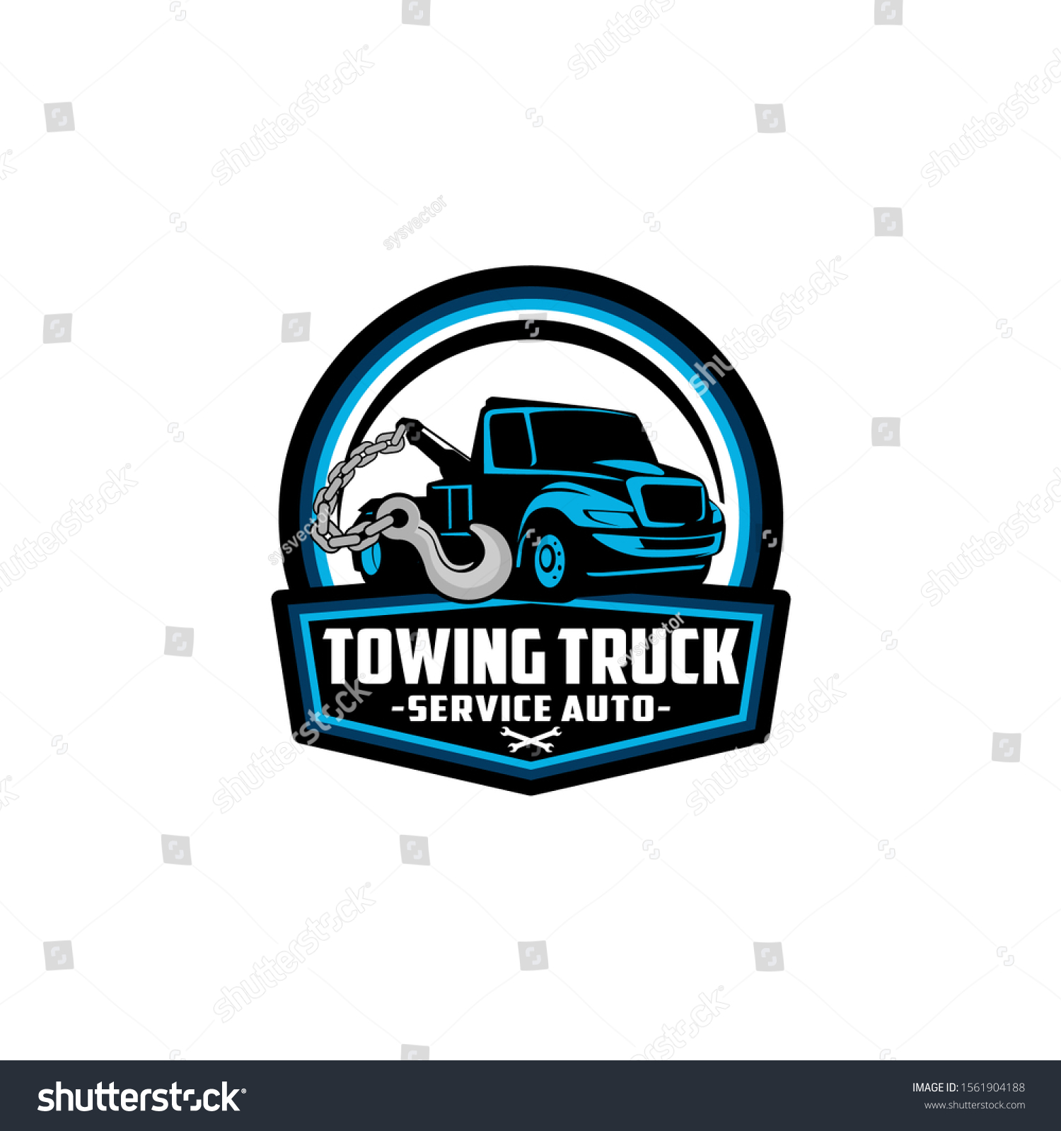 Tow Service Towing Truck Company Logo Stock Vector (Royalty Free Within towing service agreement template
