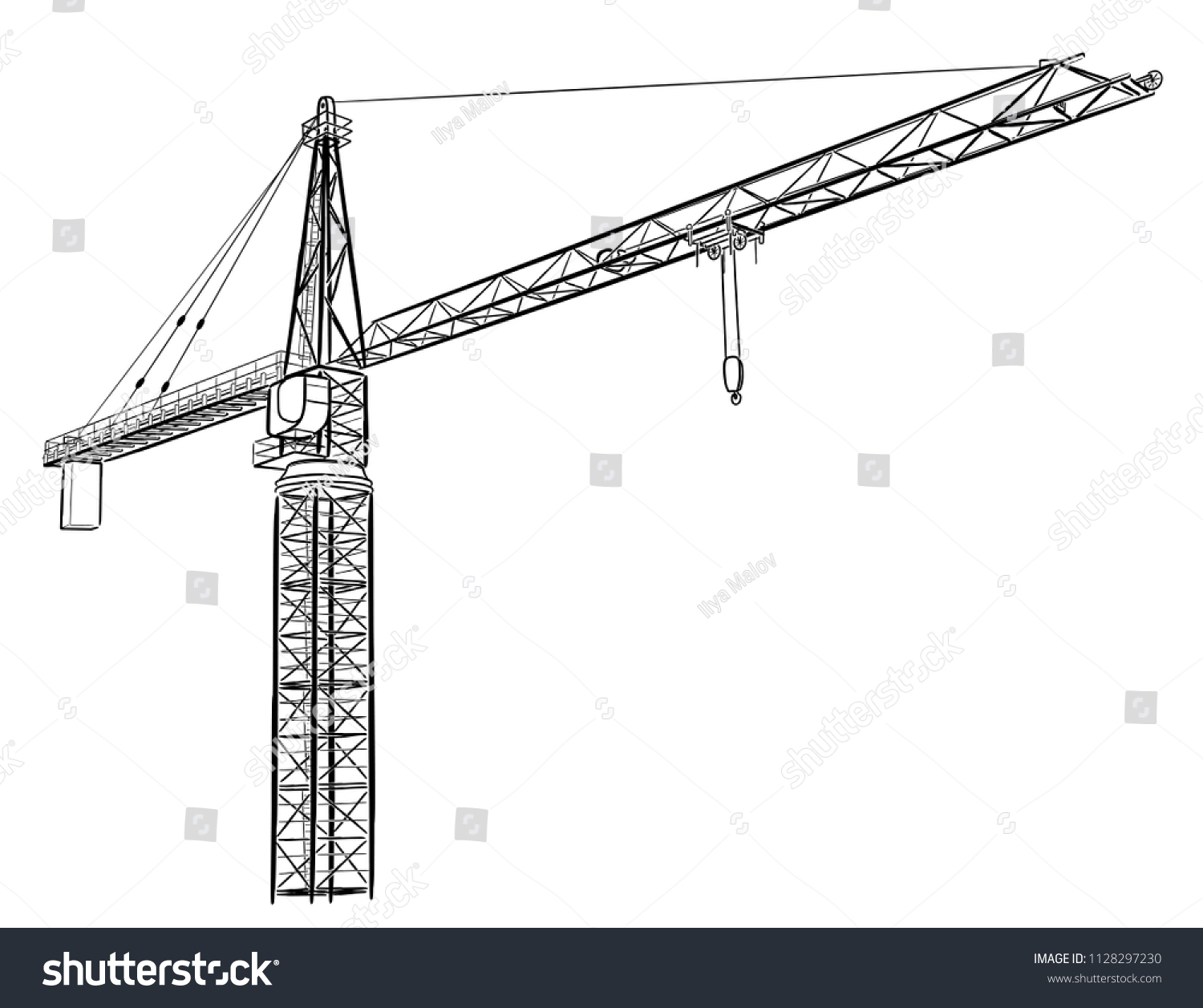 6,701 Tower crane drawing Images, Stock Photos & Vectors | Shutterstock