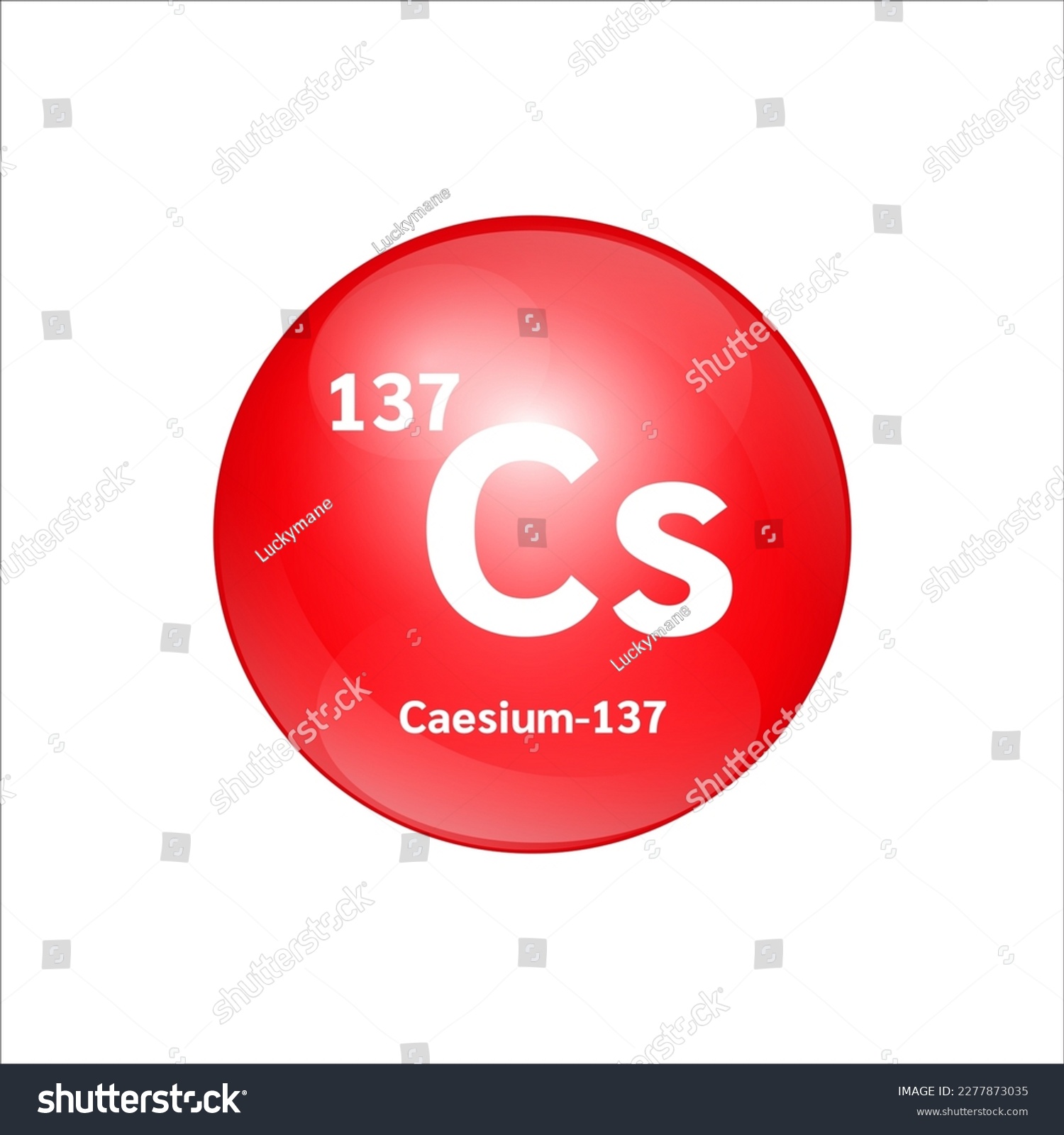 SVG of Toxic radioactive Icon structure caesium 137 or radiocaesium circle color waste red. Dangerous chemicals pollution white background. Danger symbol vector illustration 3D. Absolutely do not leak. svg