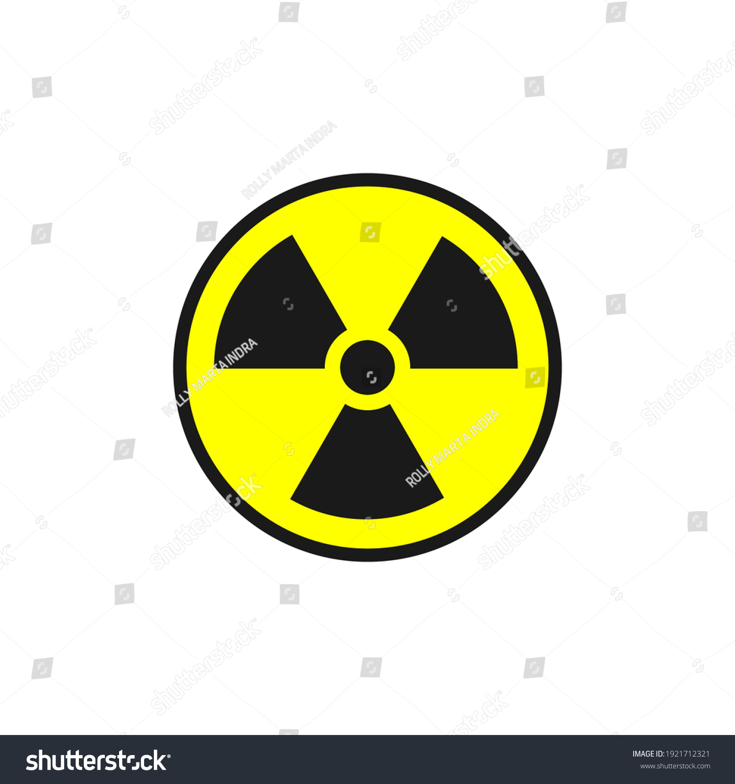 Toxic Sign Symbol Warning Radioactive Zone Stock Vector (Royalty Free ...
