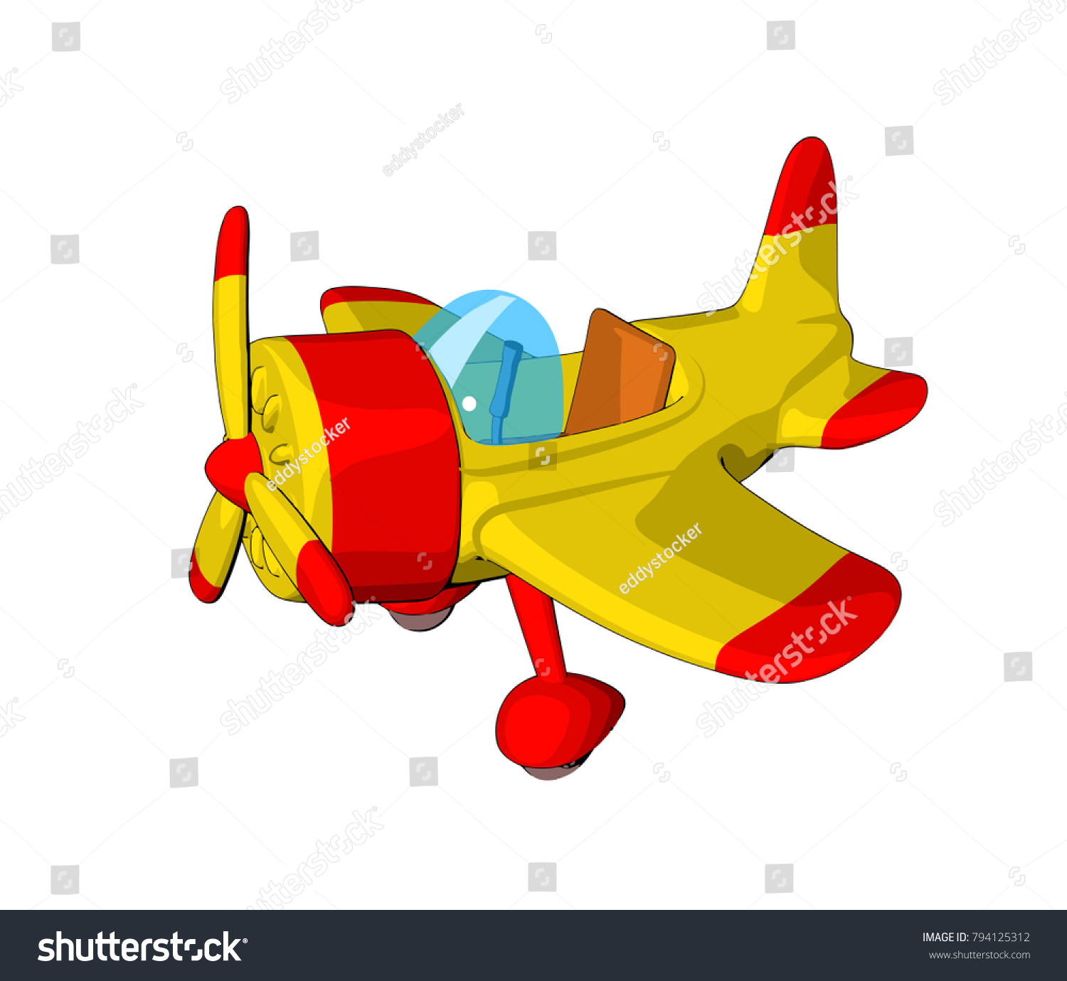 yellow aeroplane toy