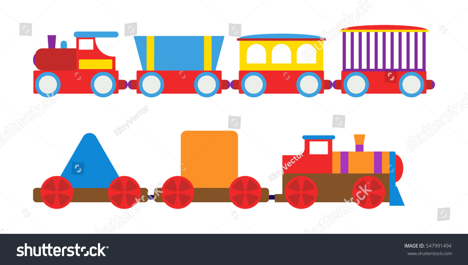 Toy Train Vector Illustration Stock Vector (royalty Free) 547991494