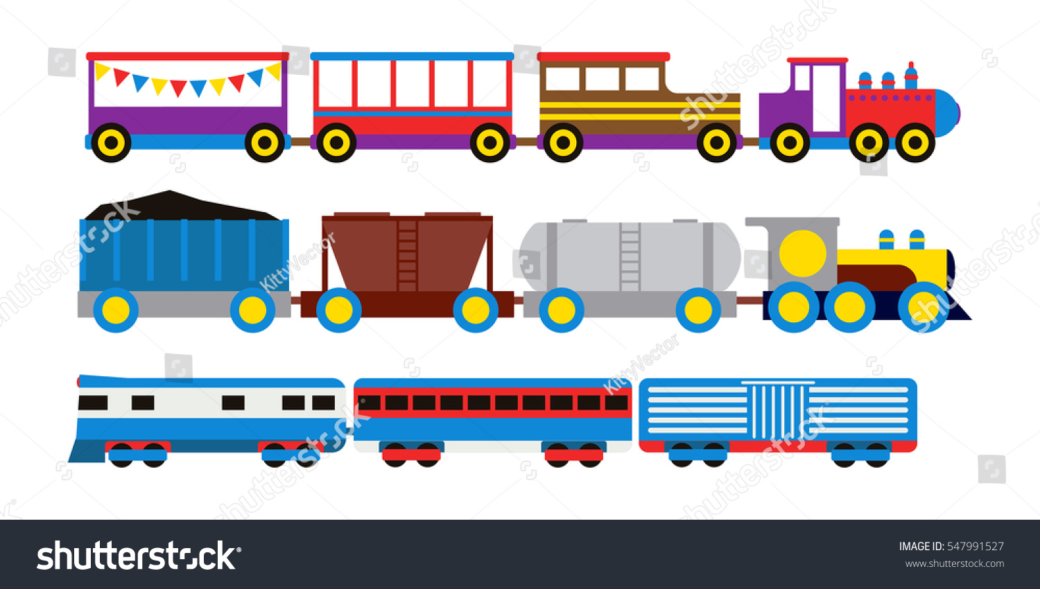 Toy Train Vector Illustration Stock Vector 547991527 - Shutterstock