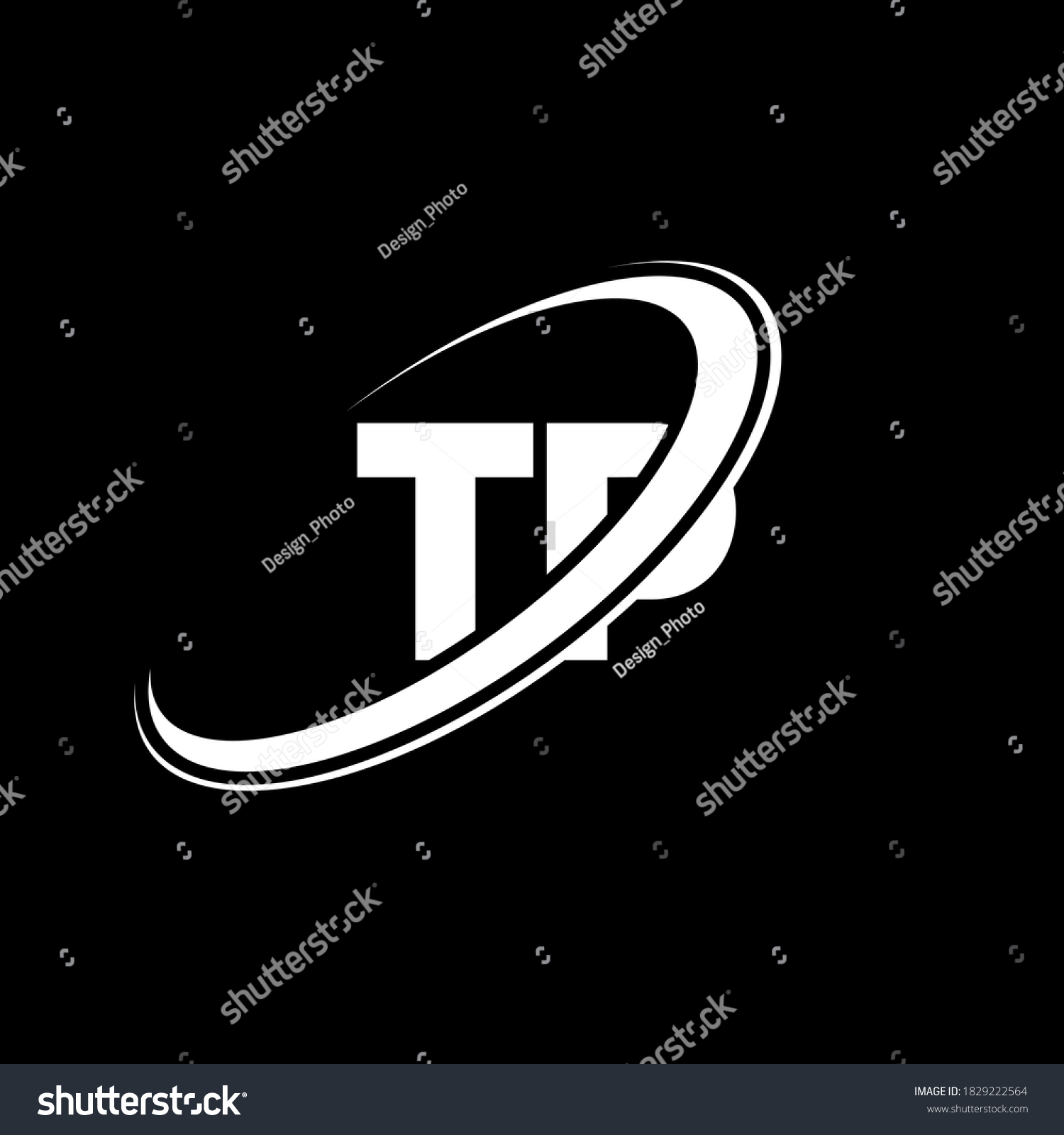 Tp T P Letter Logo Design Stock Vector (Royalty Free) 1829222564 ...