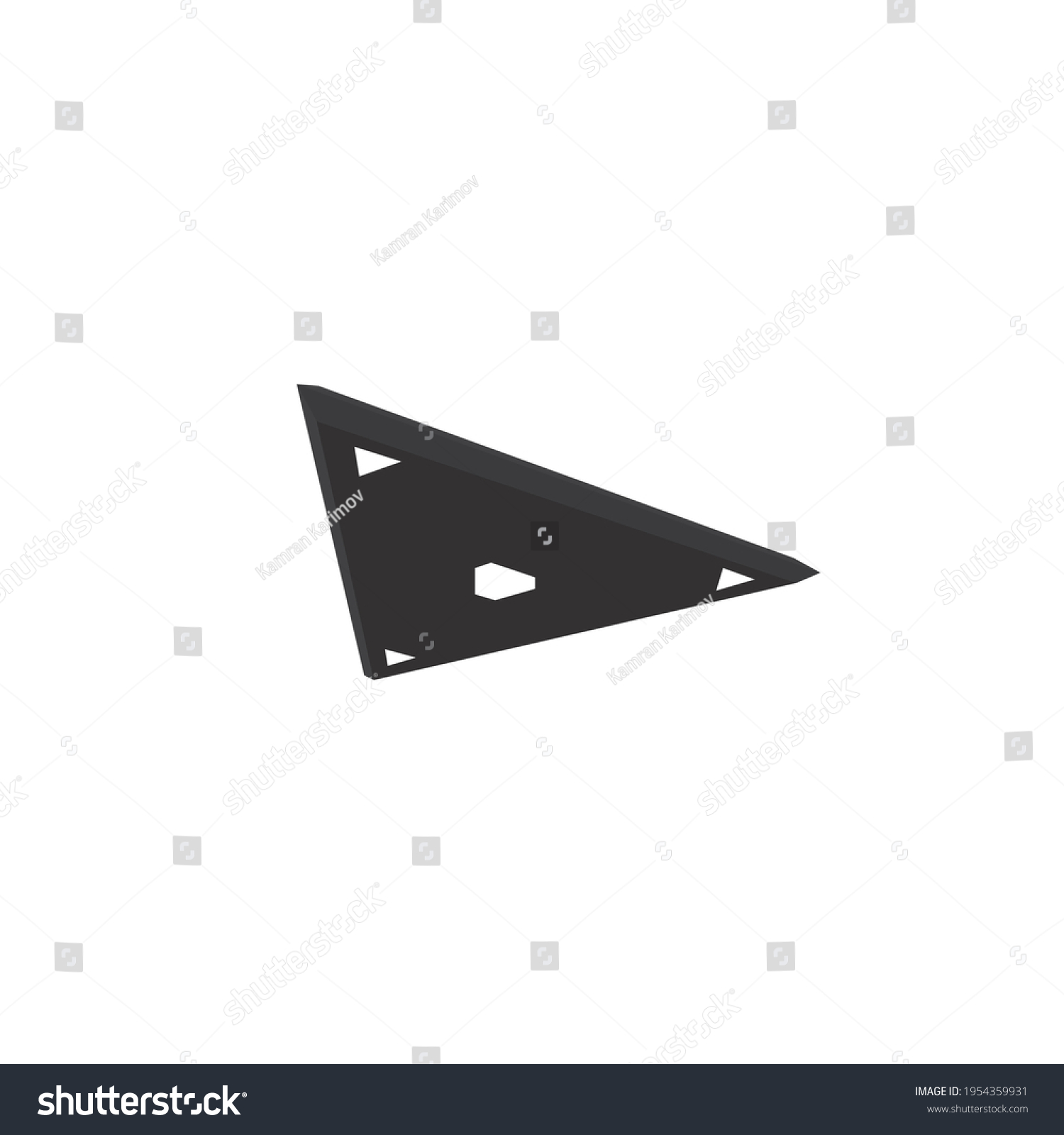 Tr3b Black Triangle Ufo Silhouette Vector Stock Vector Royalty Free 1954359931