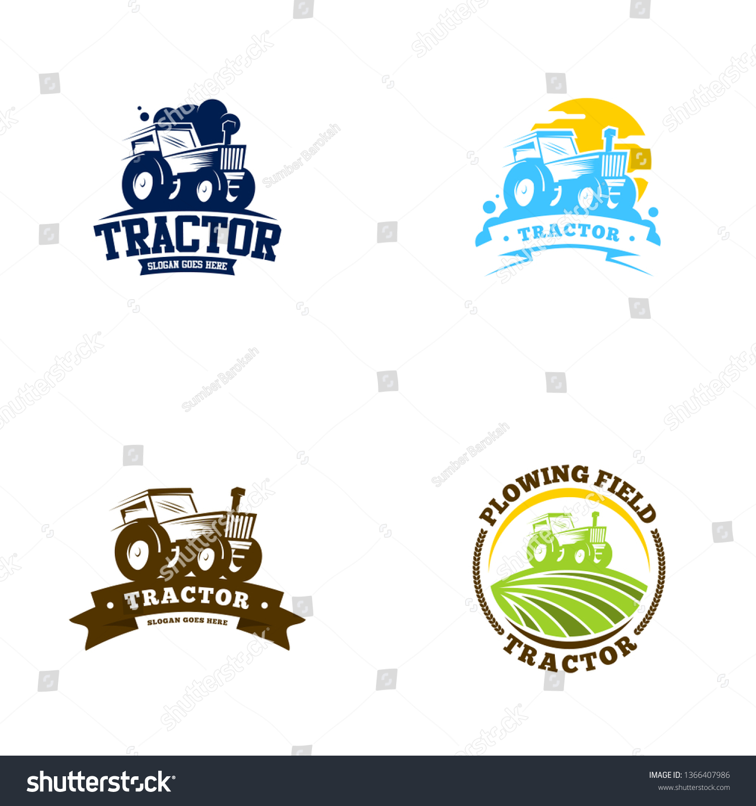 Tractor Logo Template Vector Tractor Logo Stock Vector (Royalty Free ...