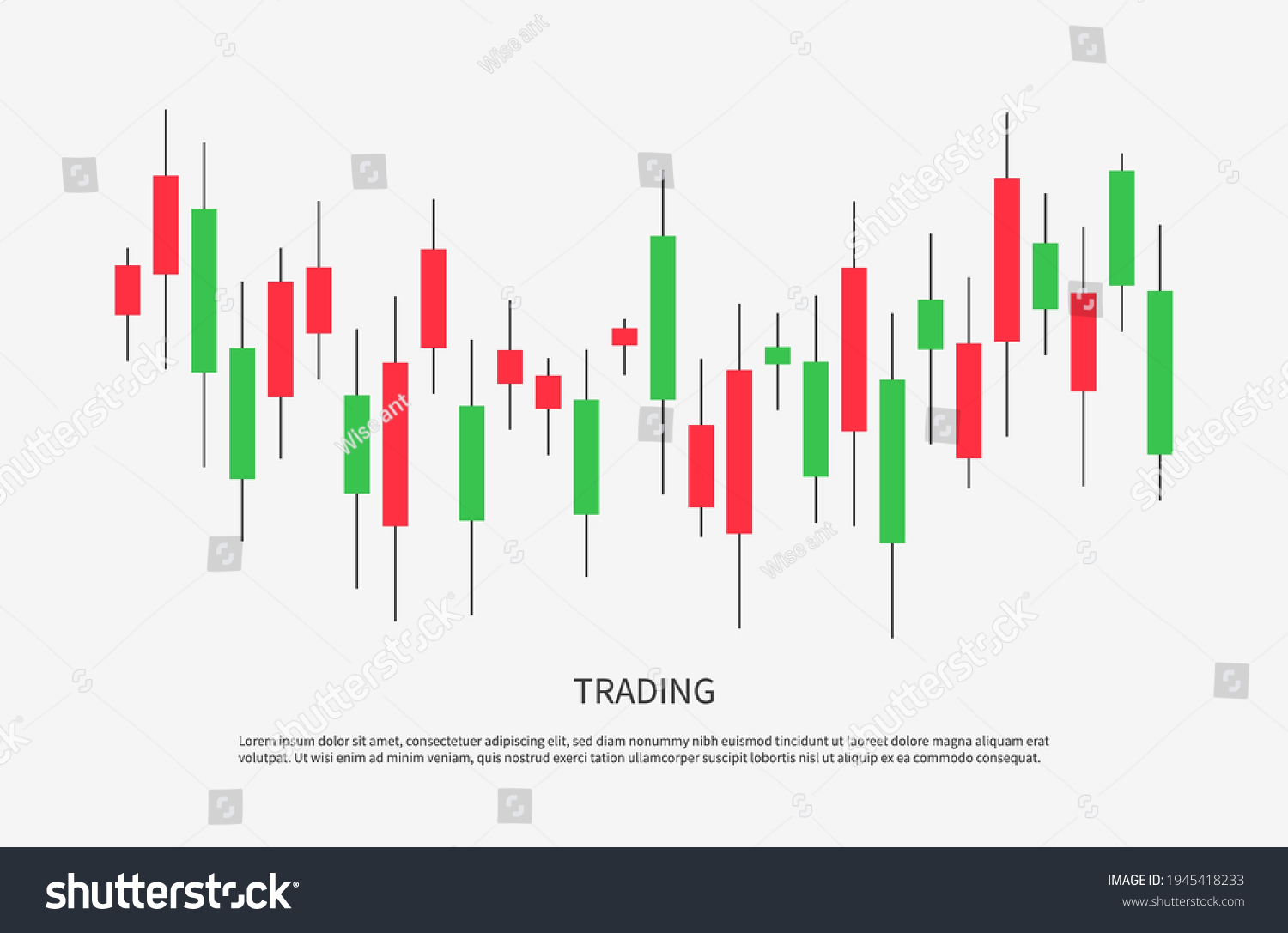SVG of Trade of stock. Chart of forex with candles. Graph for financial market. Stock trade data on graph with japanese sticks. Exchange, buy, sell on stockmarket. Online analysis for investment. Vector. svg