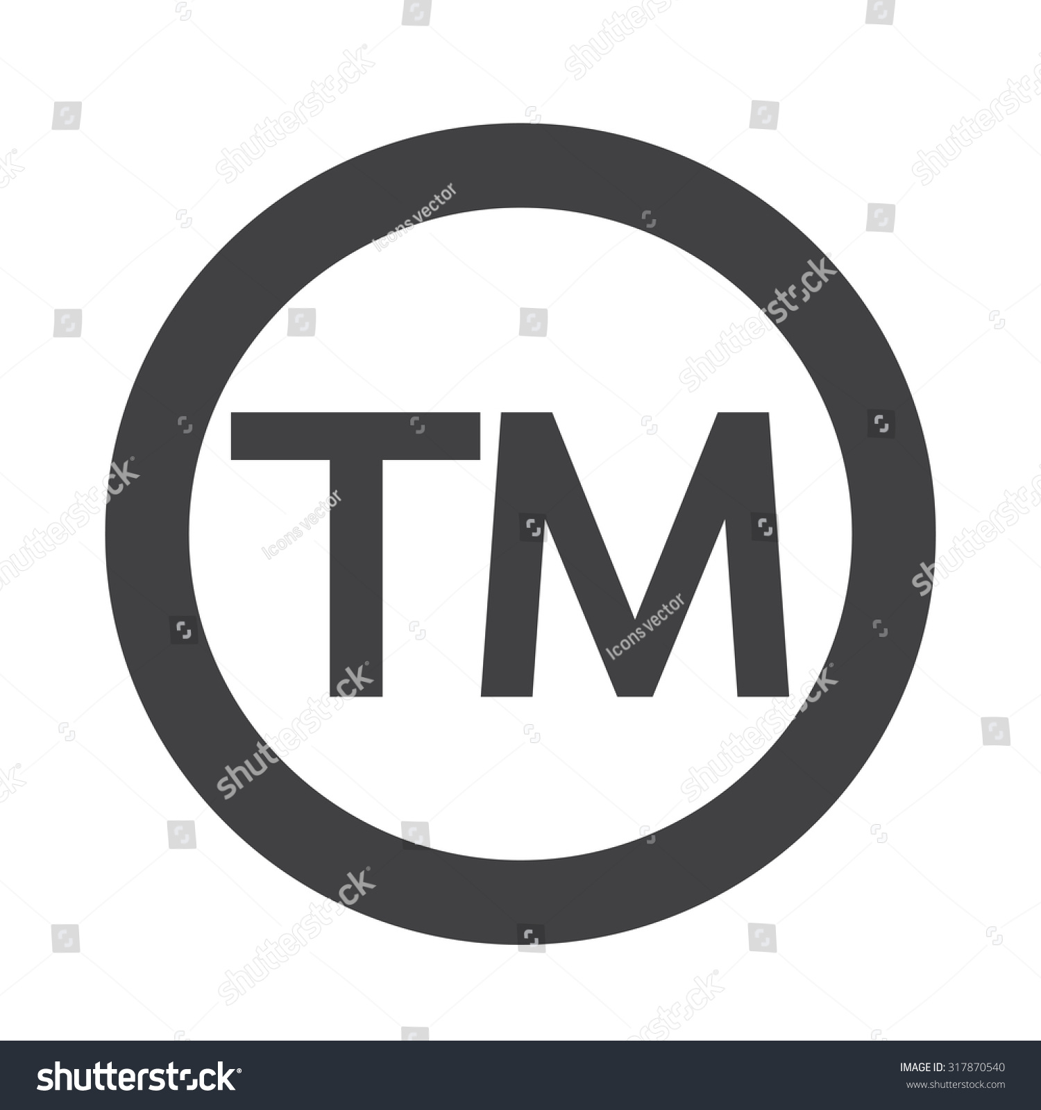Trademark Symbol Icon Stock Vector 317870540 : Shutterstock