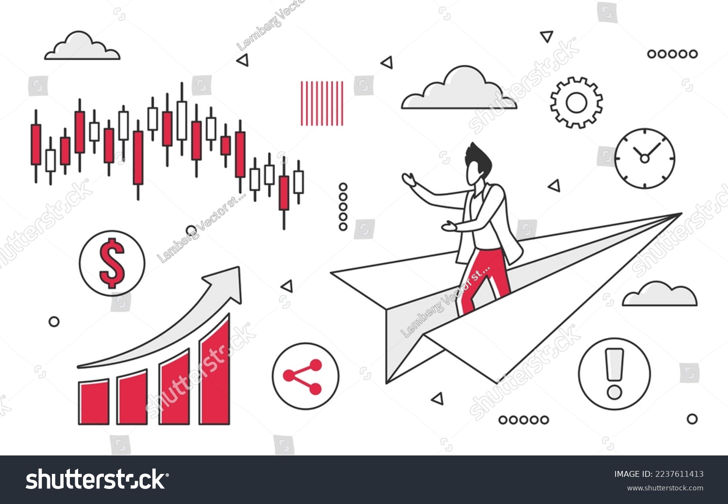 SVG of Trading market signals. Forex business, stock exchanging platform, buy and sell vector monocolor illustration svg