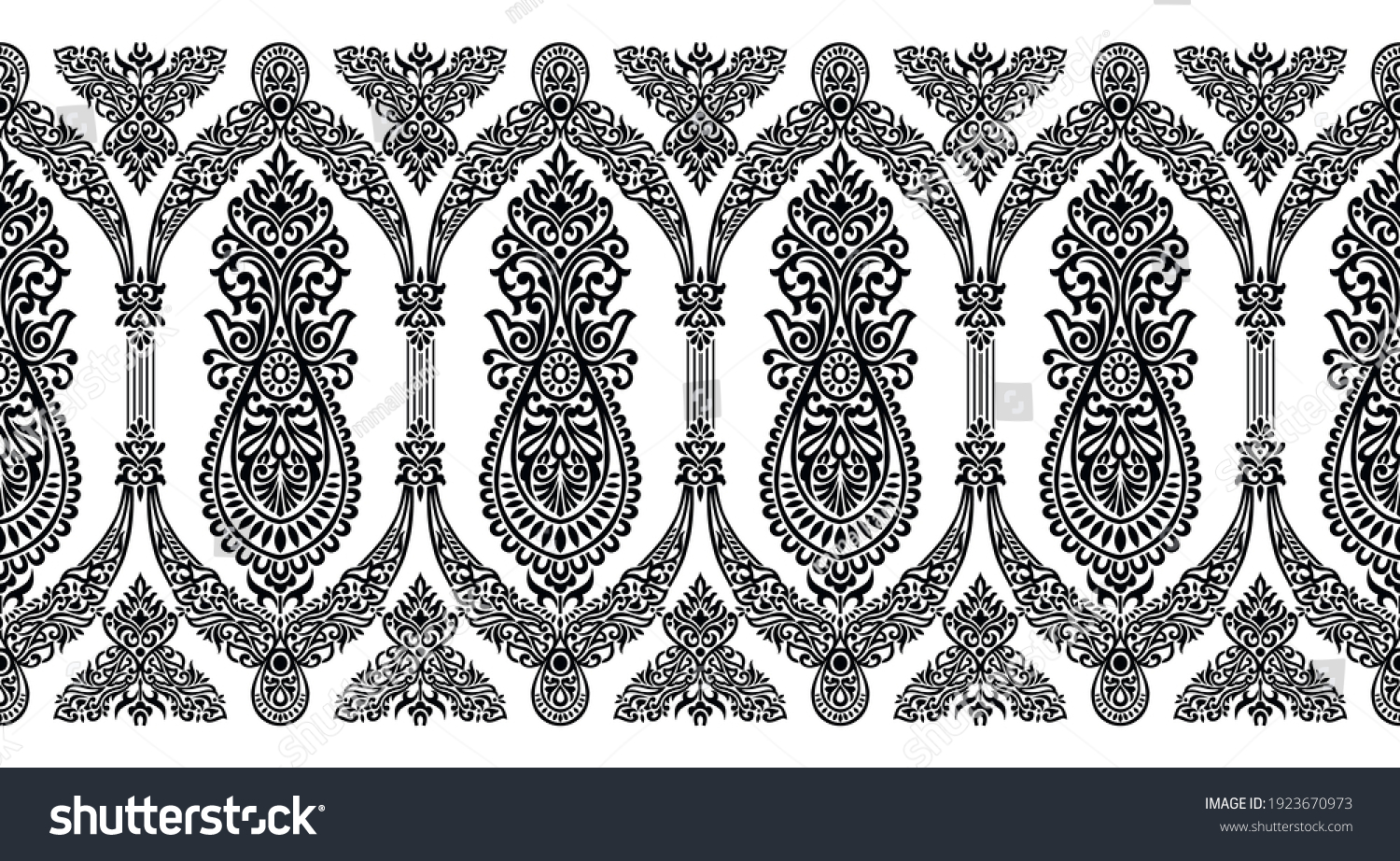 Stock vektor „Traditional Asian Vector Border Design“ (bez autorských ...