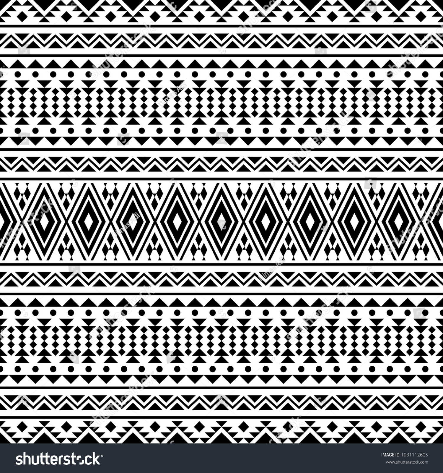 Traditional Aztec Seamless Pattern Ethnic Design Stock Vector (Royalty ...