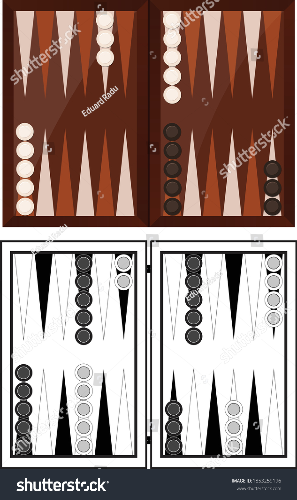 SVG of Traditional backgammon game vector illustration svg