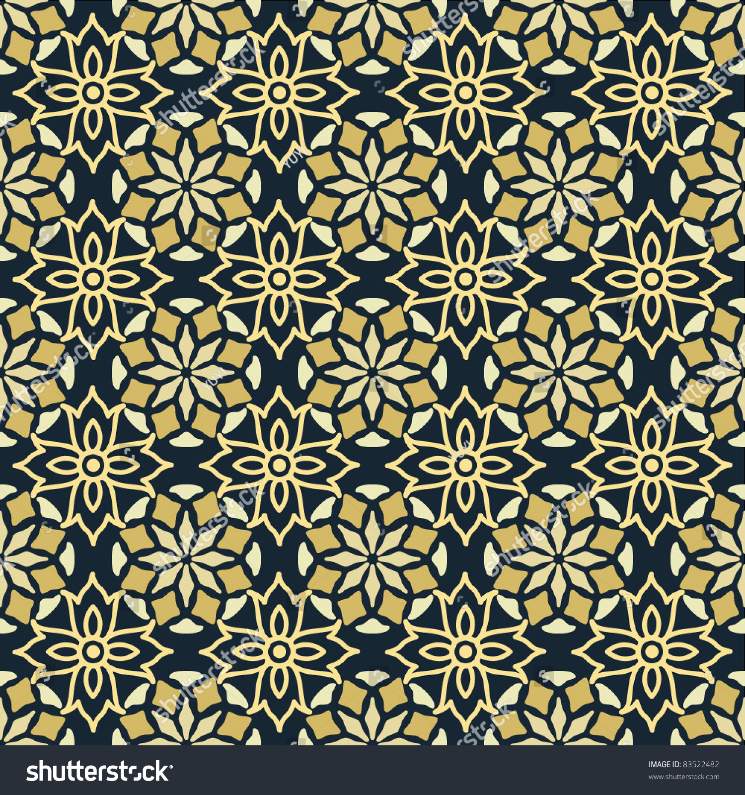 Traditional Japanese Seamless Patterns With Geometric And Nature Themes ...