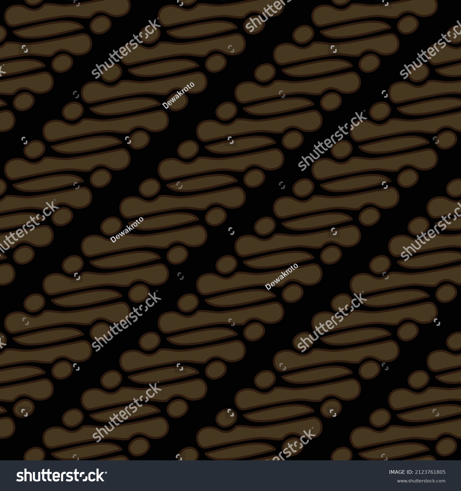 Traditional Javanese Batik Parang Pattern Version Stock Vector Royalty