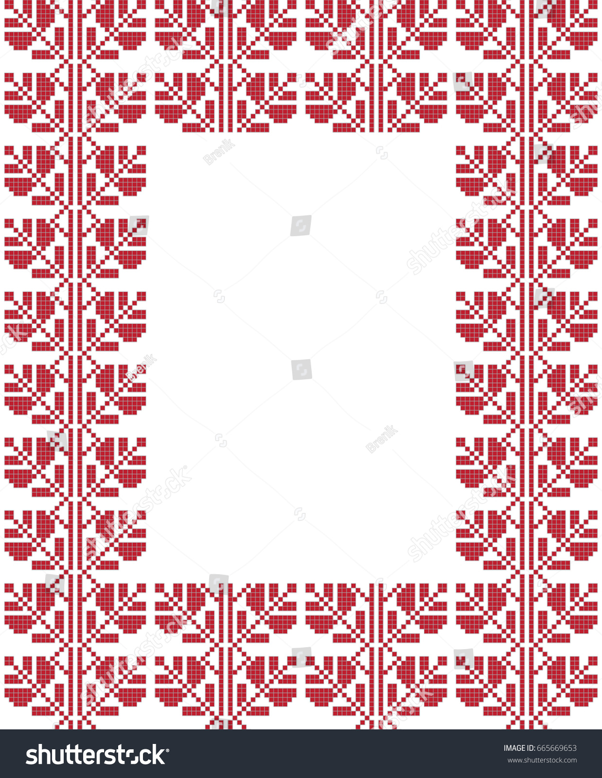 SVG of Traditional Moldavian folk art knitted embroidery pattern.  svg