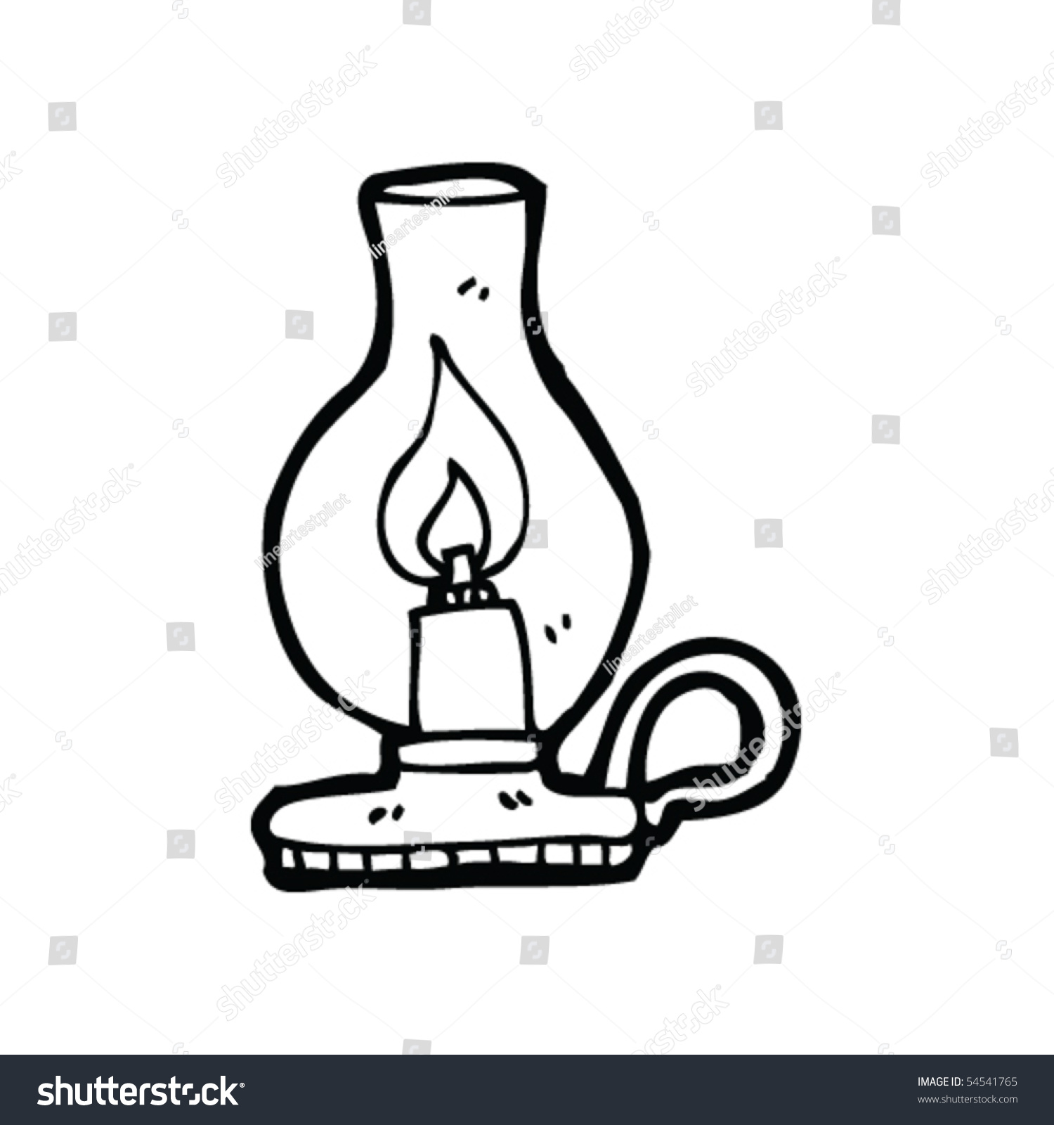 Traditional Oil Lamp Stock Vector 54541765 - Shutterstock
