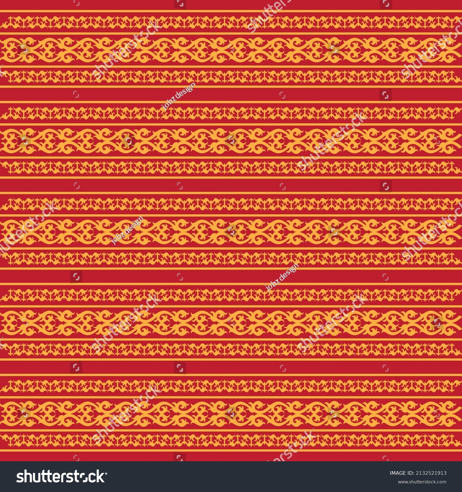 SVG of traditional pattern aceh indonesia with gold color and red maroon background svg