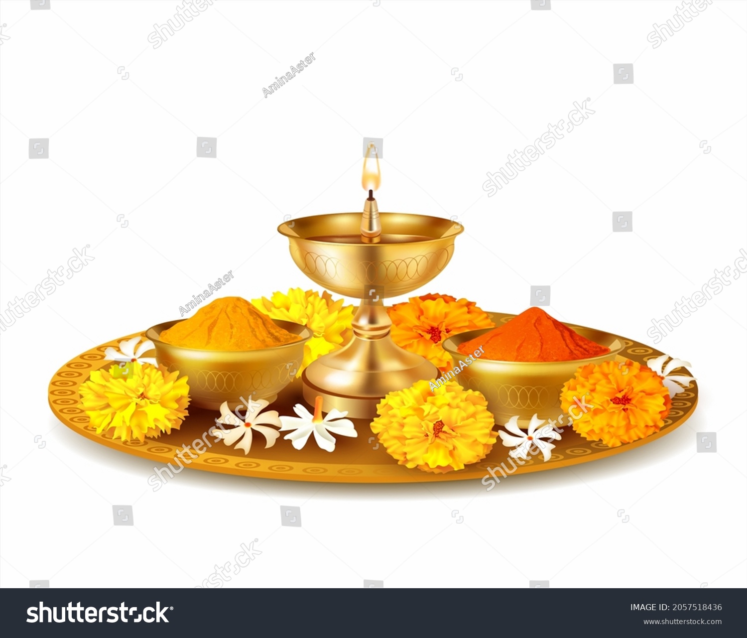 Pooja Thali : Images, Photos Et Images Vectorielles De Stock | Shutterstock