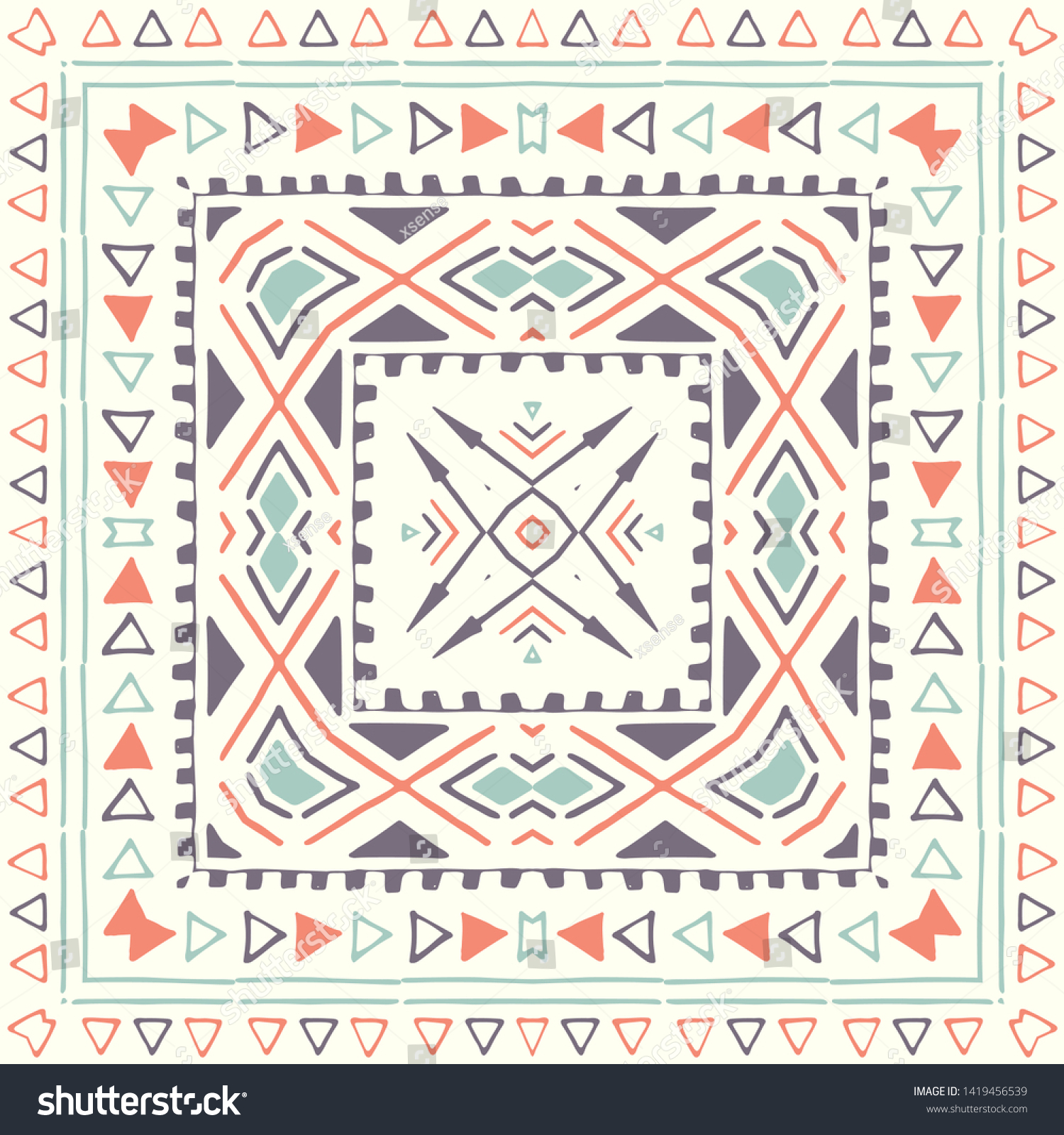 SVG of Traditional Romanian folk art knitted embroidery pattern.  svg