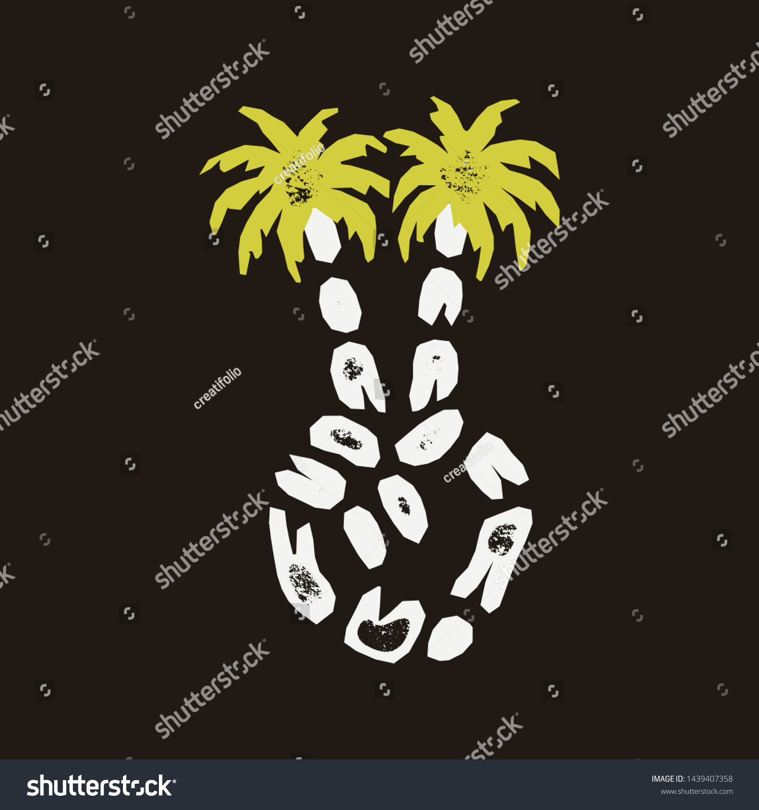 Traditional Tattoo Flash Palms Vector Illustration   Stock Vector Traditional Tattoo Flash Palms Vector Illustration 1439407358 