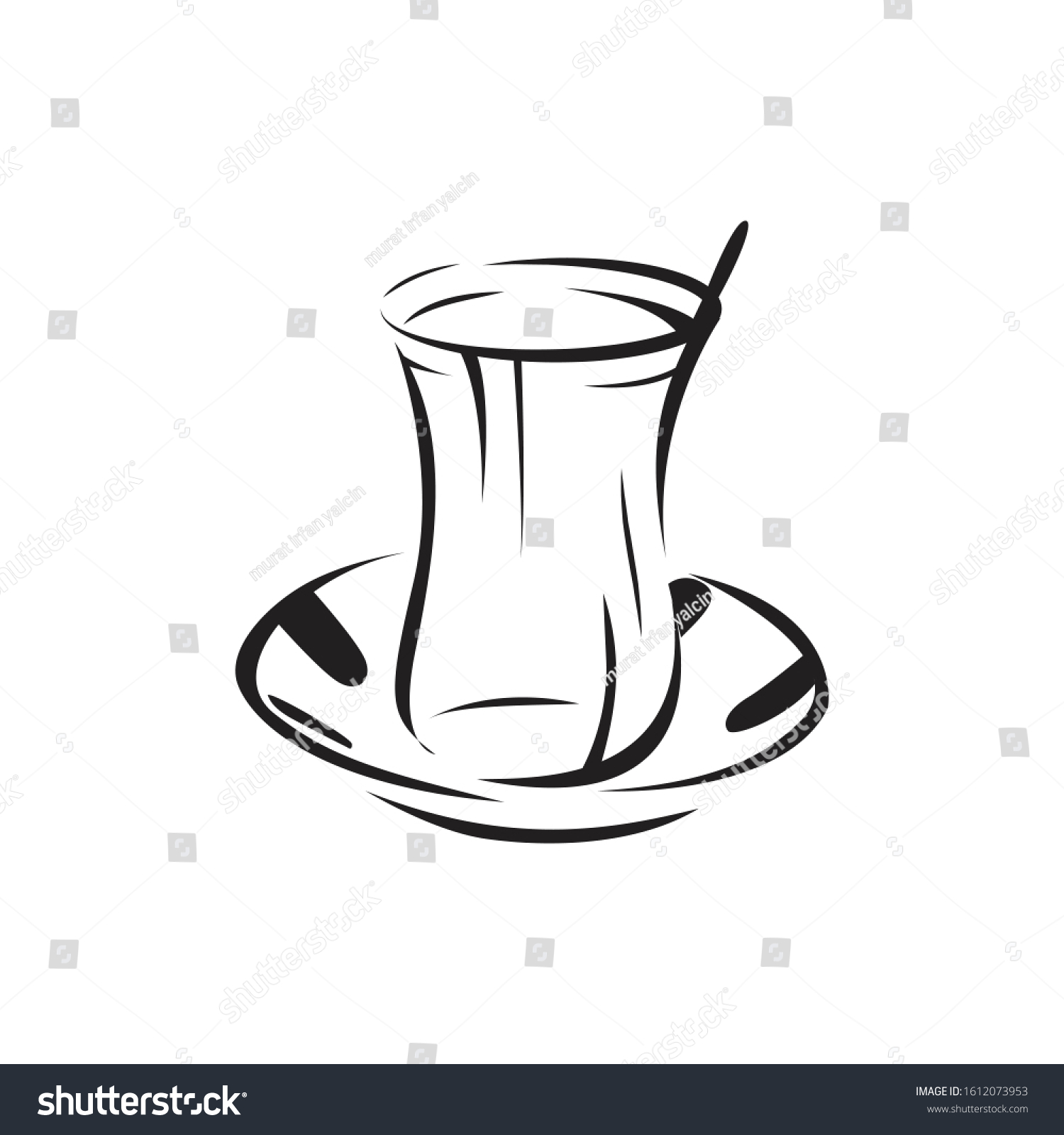SVG of Traditional Turkish tea and cup vector illustration svg