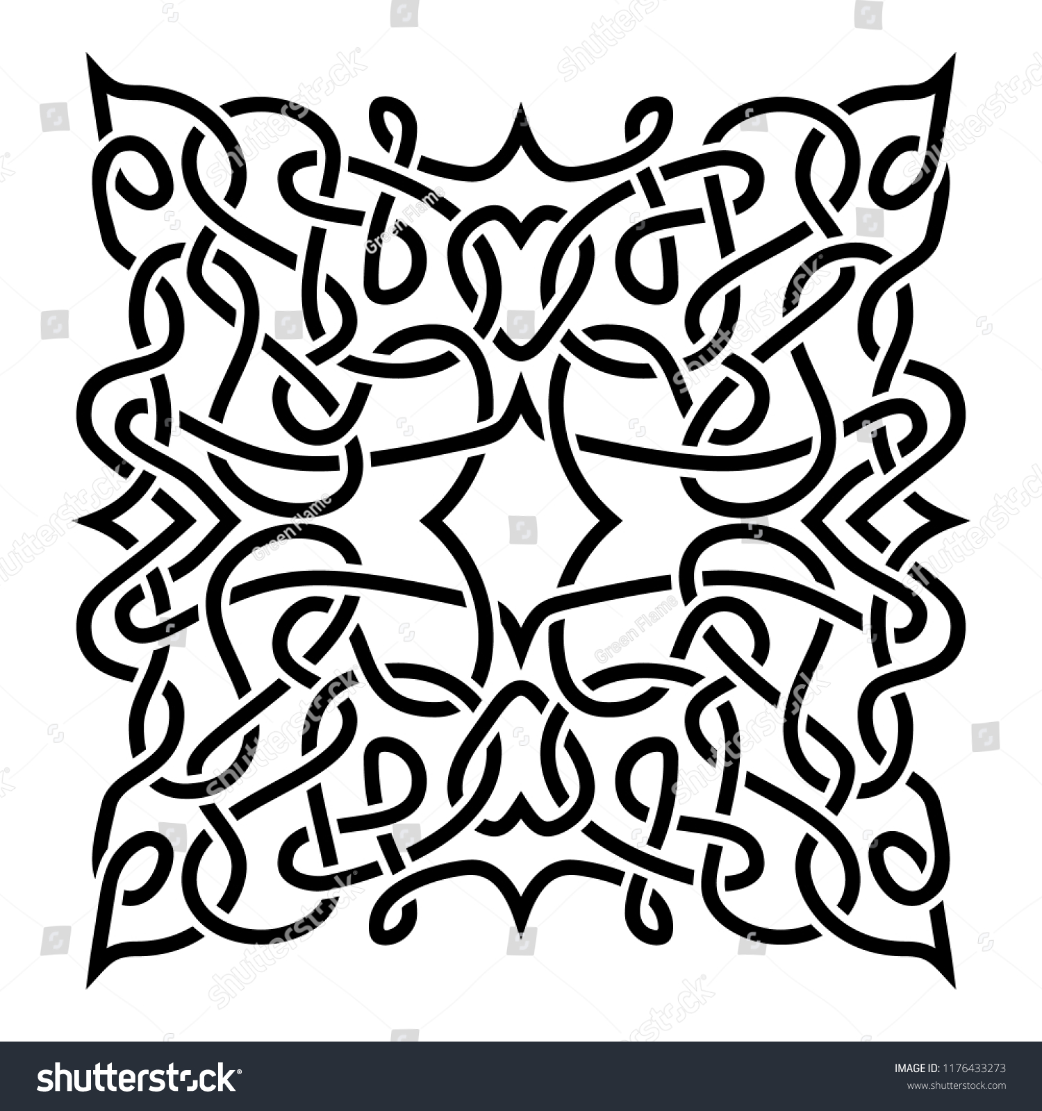 Traditional Vector Celtic Ornament Stock Vector (Royalty Free) 1176433273