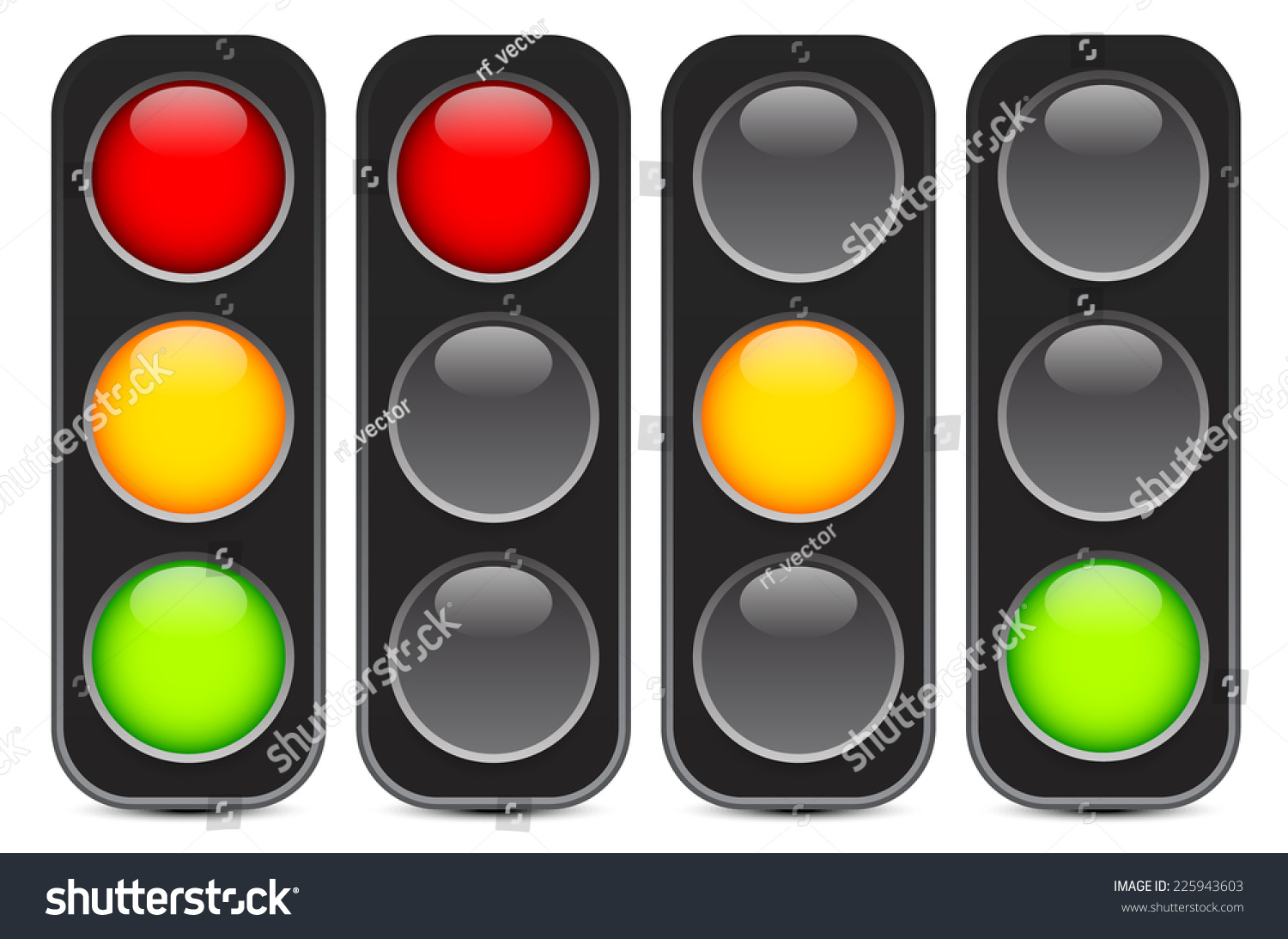 Traffic Light Traffic Light Sequence Vector Stock Vector Royalty Free
