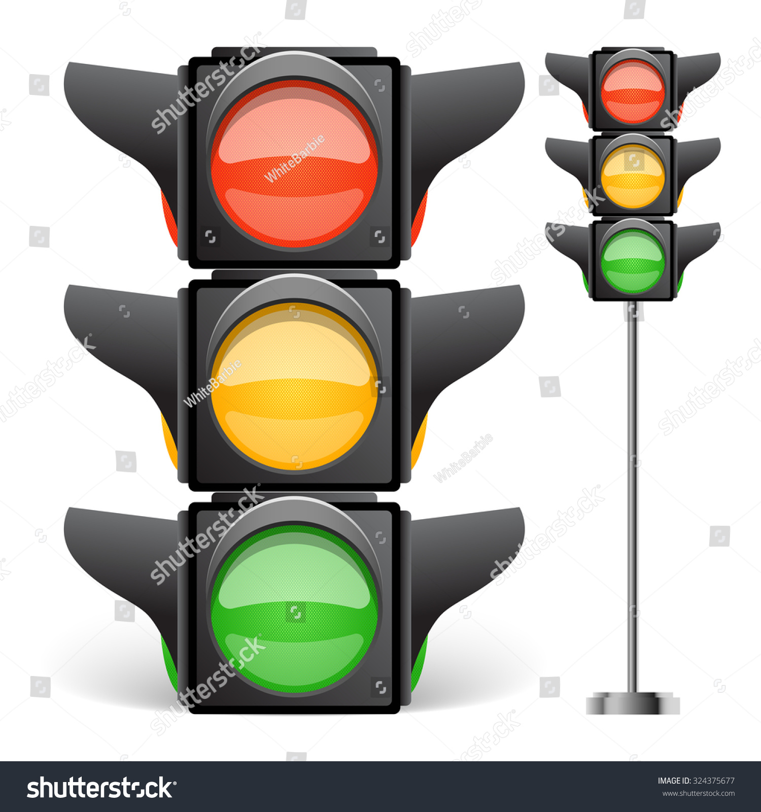 Traffic Light Vector Illustration Stock Vector (Royalty Free) 324375677 ...