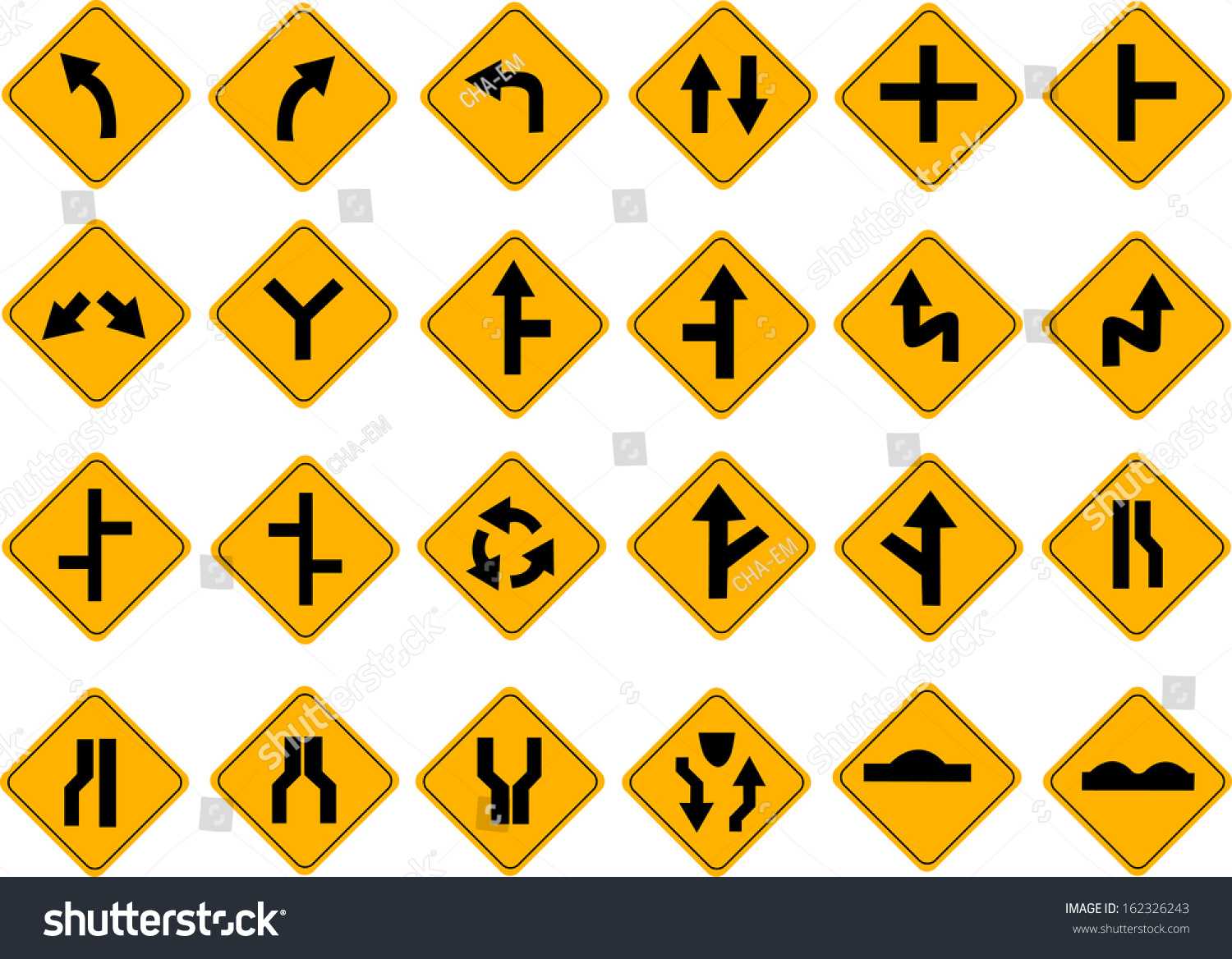 Traffic Road Sign Stock Vector Illustration 162326243 : Shutterstock