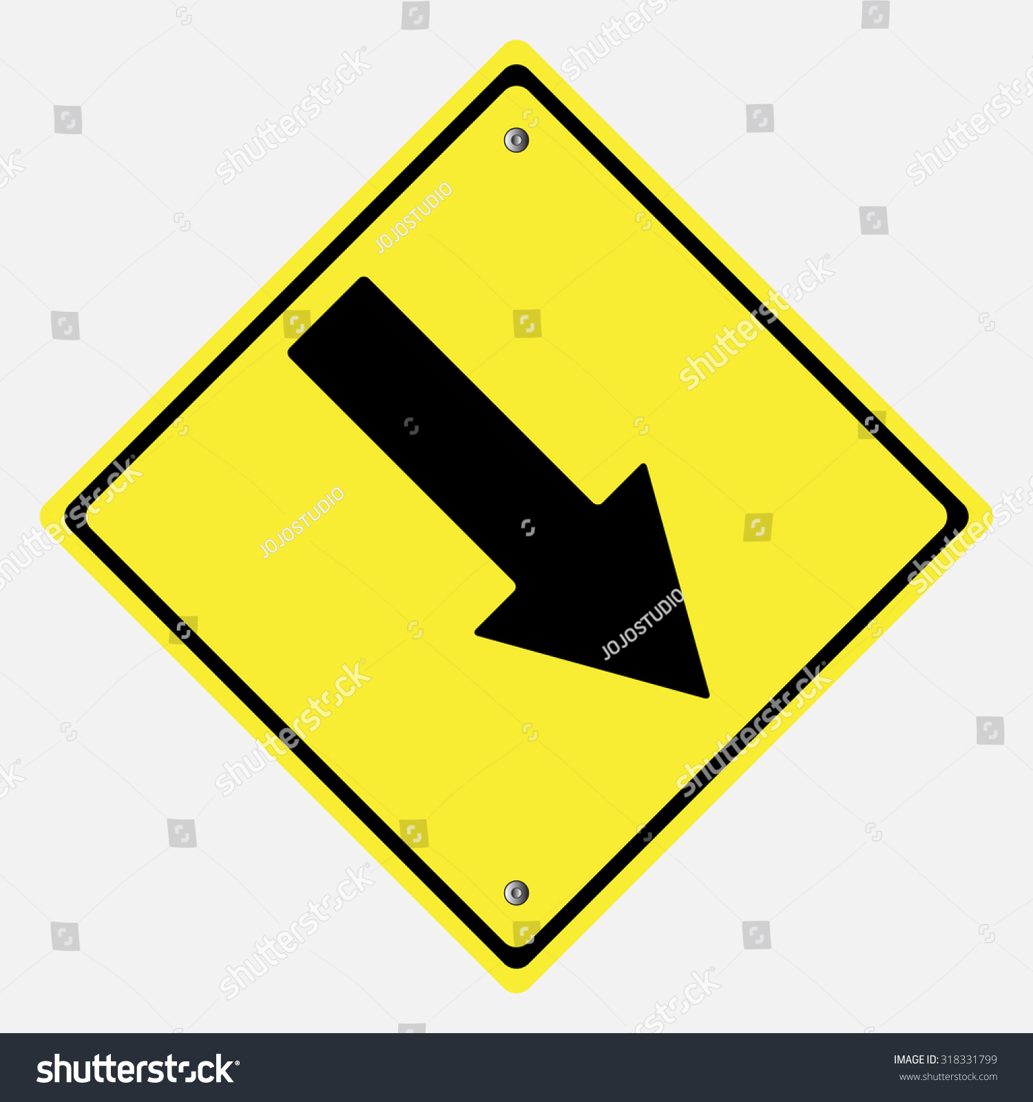 Traffic Sign Keep Right Stock Vector (Royalty Free) 318331799