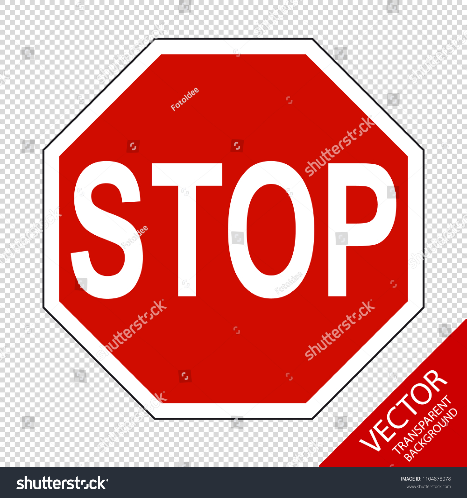 Traffic Sign Stop Vector Illustration Isolated Stock Vector (Royalty ...